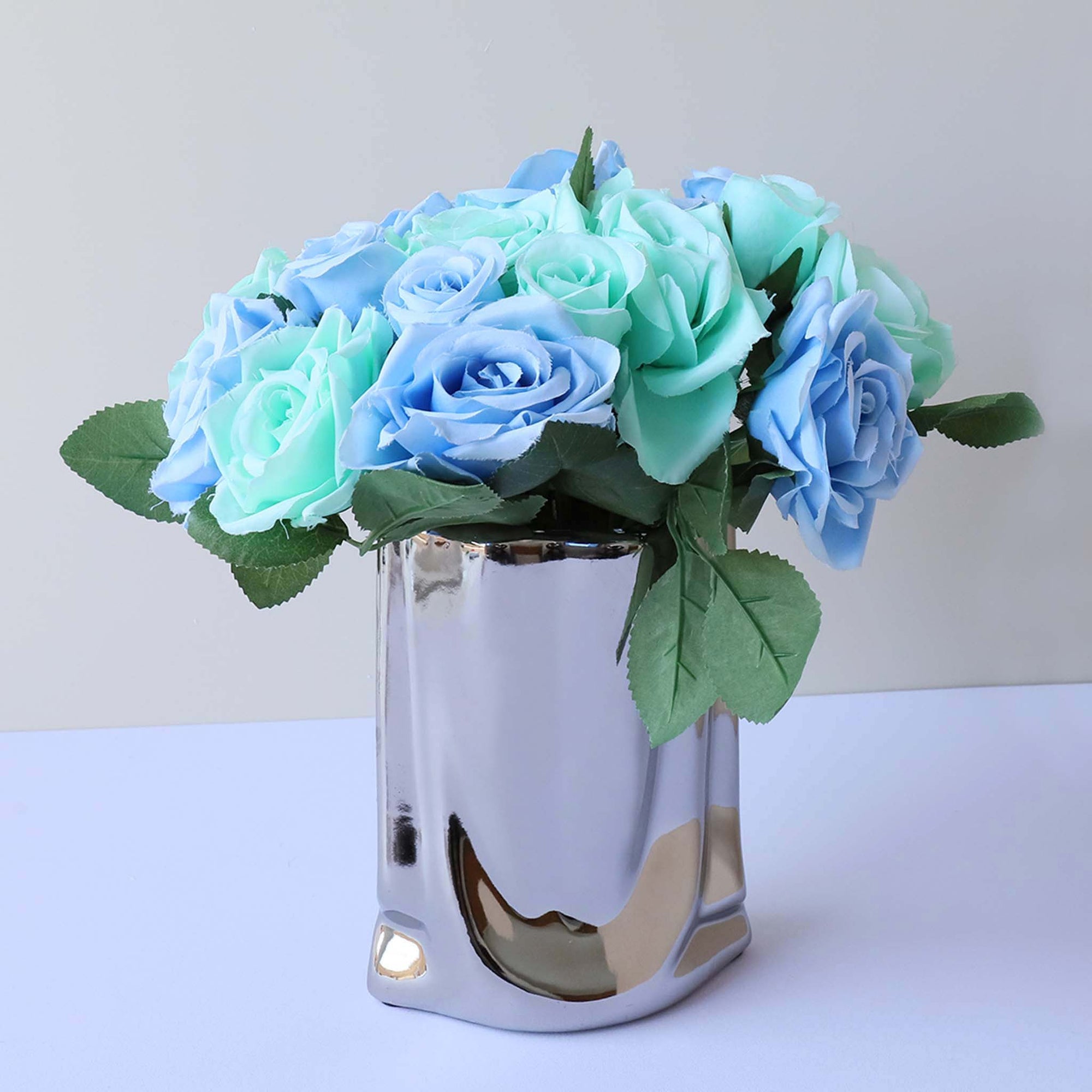 Small Flower Bunch Silk Rose Bouquet for DIY Crafts