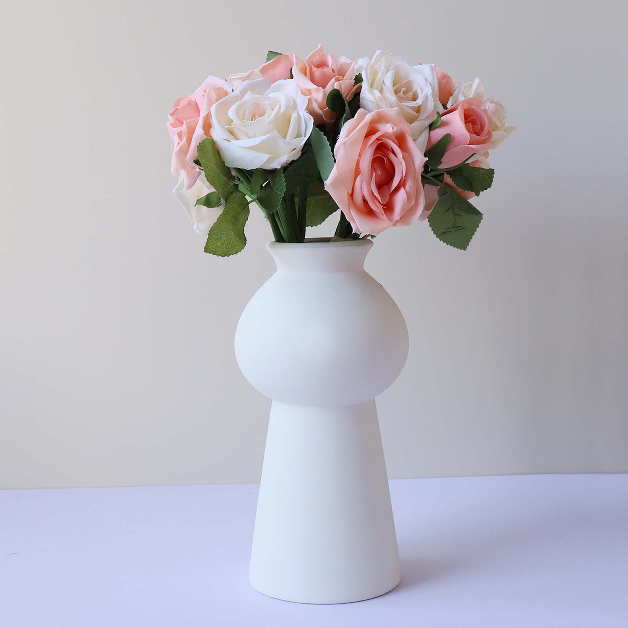 Champagne Silk Flower Bouquet Artificial Floral Arrangement for Home Decoration