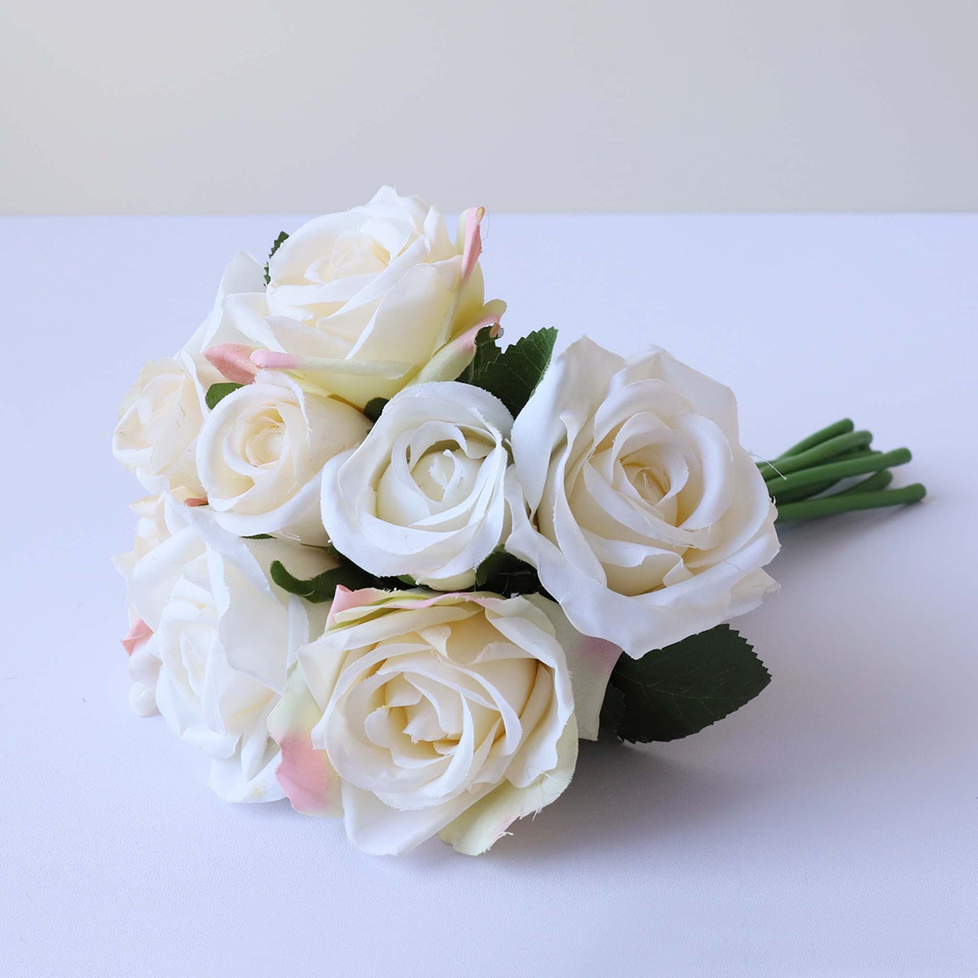 Champagne Silk Flower Bouquet Artificial Floral Arrangement for Home Decoration