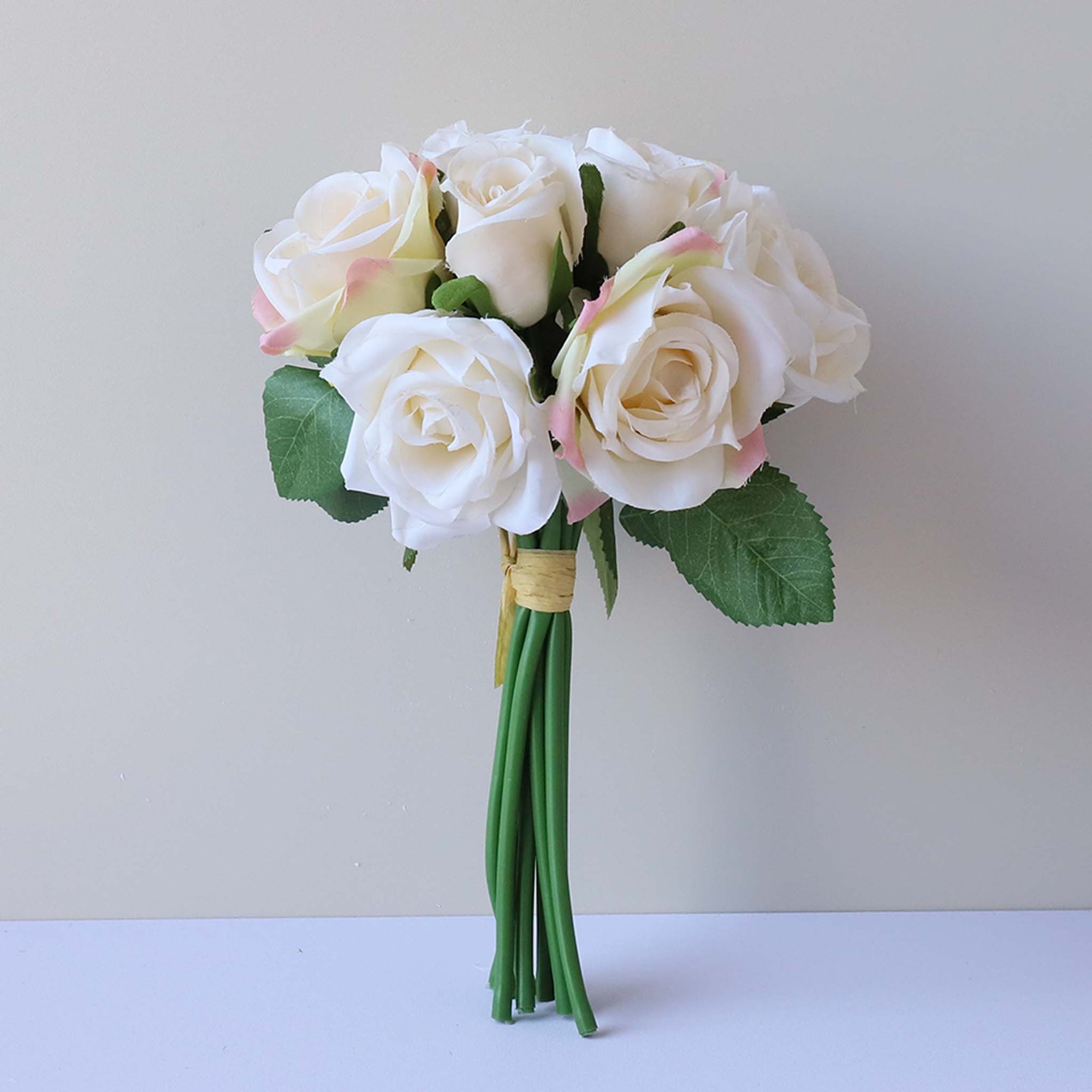 Champagne Silk Flower Bouquet Artificial Floral Arrangement for Home Decoration