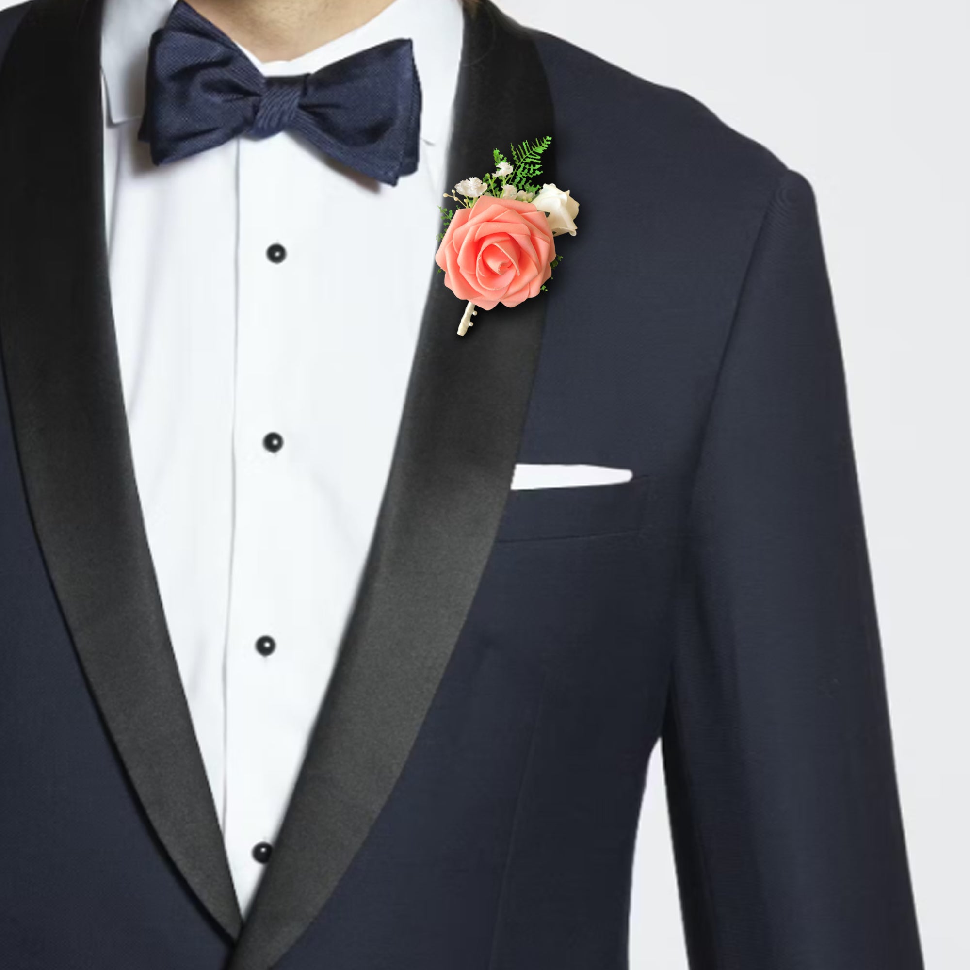Wedding Prom Party Homecoming Corsage Peach Rose Flower