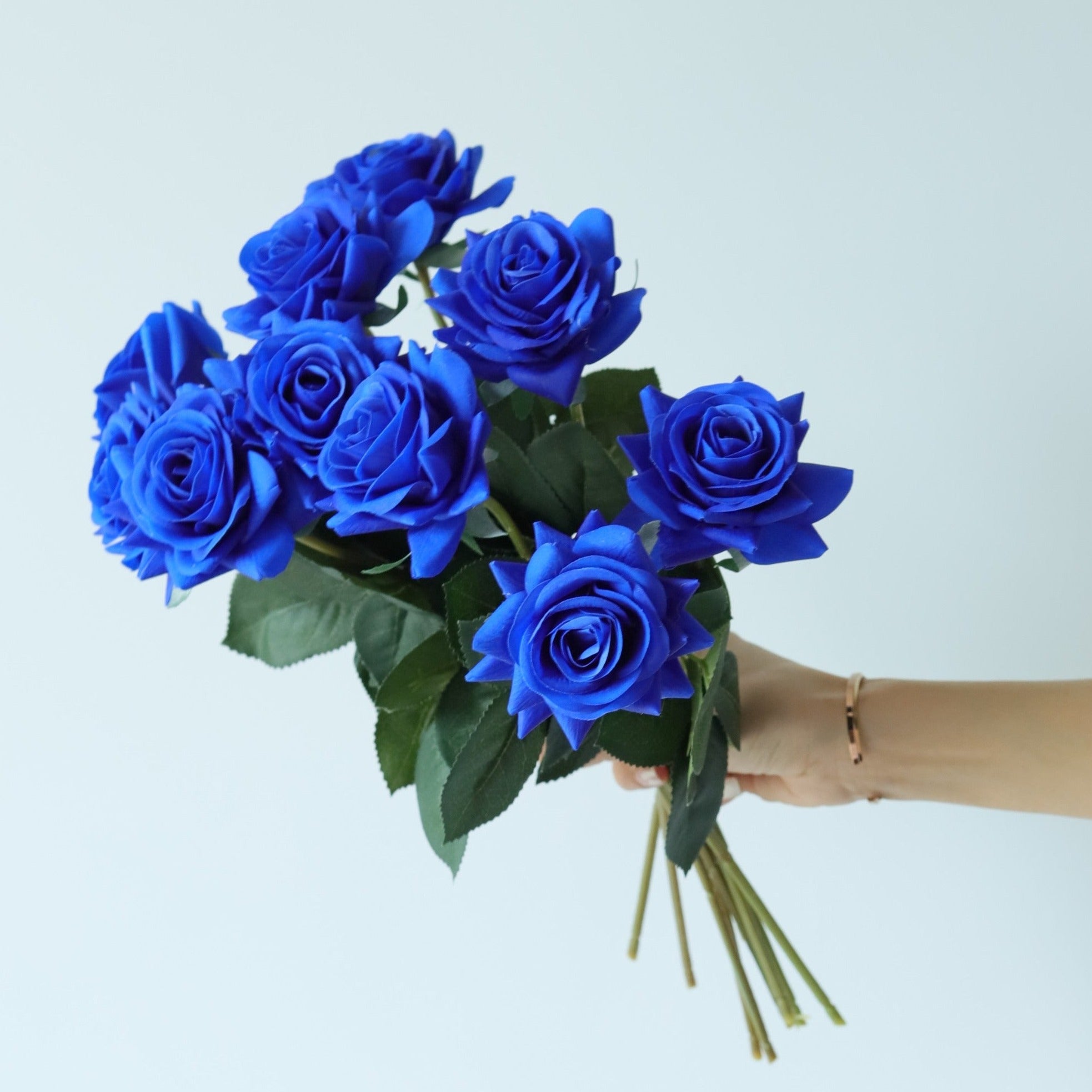 Royal Blue Wedding Flowers Real Touch Roses