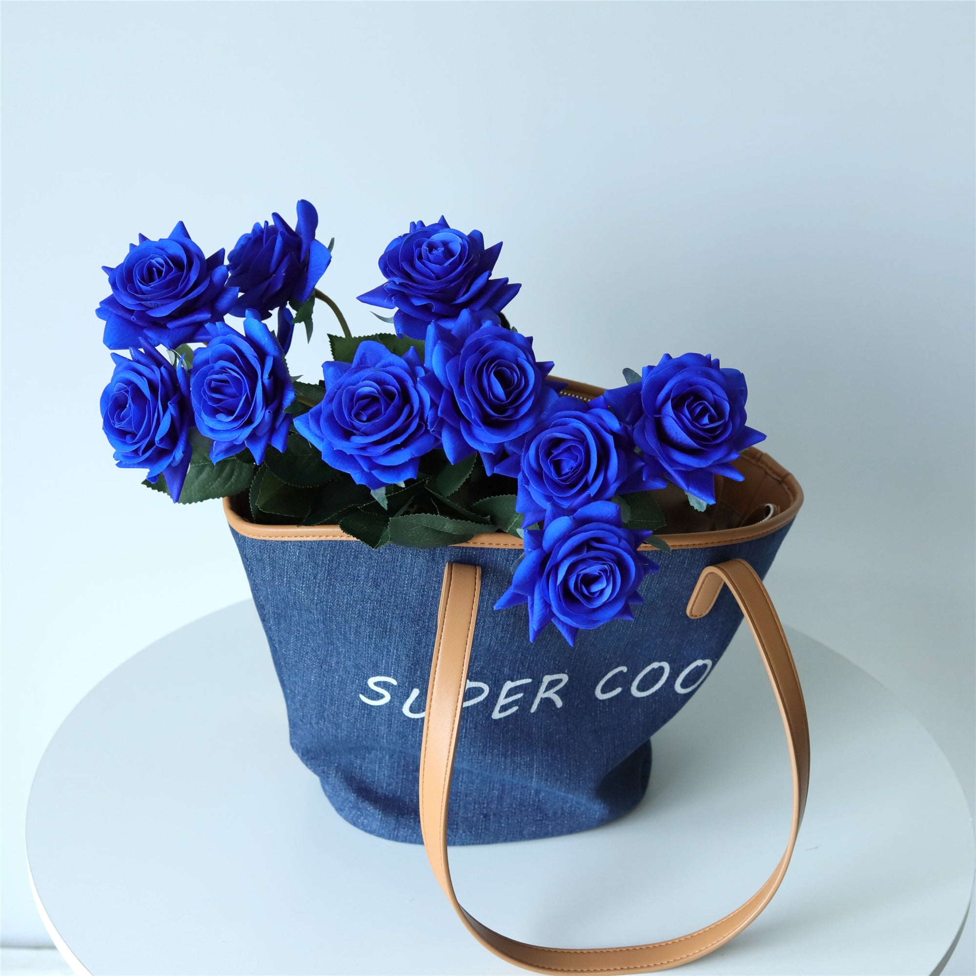 Royal Blue Wedding Flowers Real Touch Roses