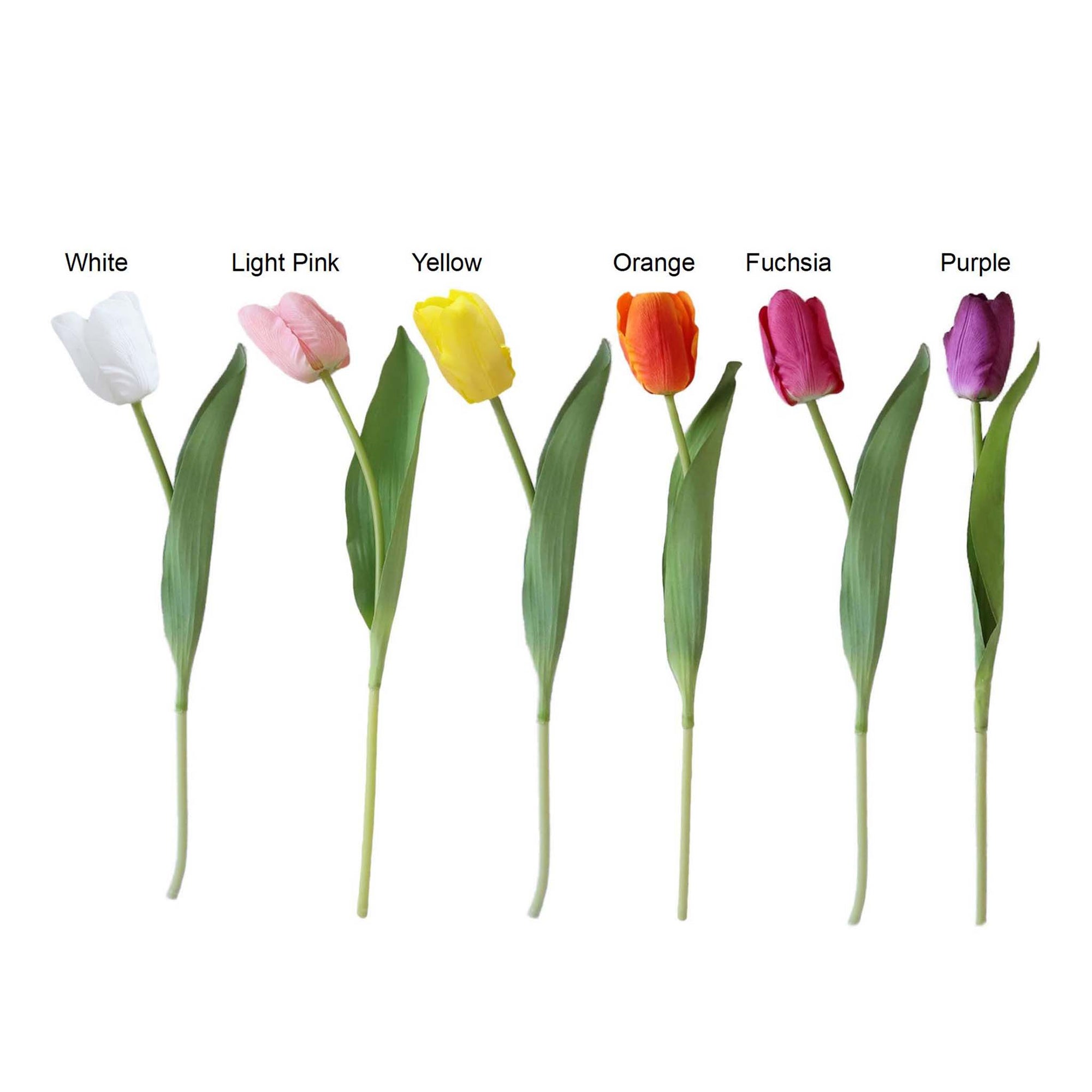 Real Touch Tulips Silk Flowers for Home Decor