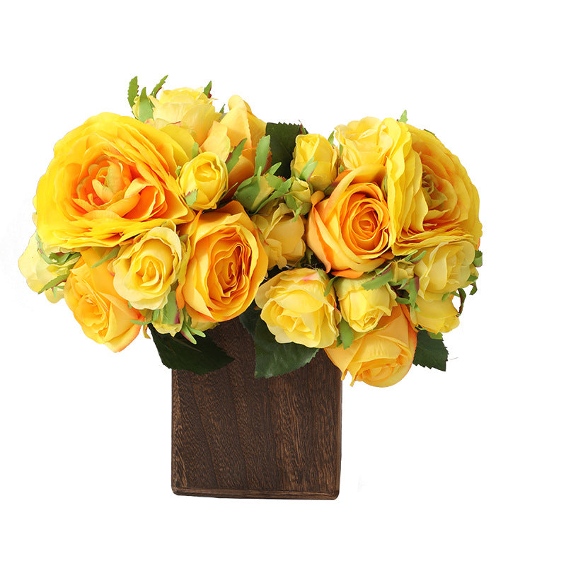 Yellow Silk Flower Bunch for Wedding Bouquet DIY