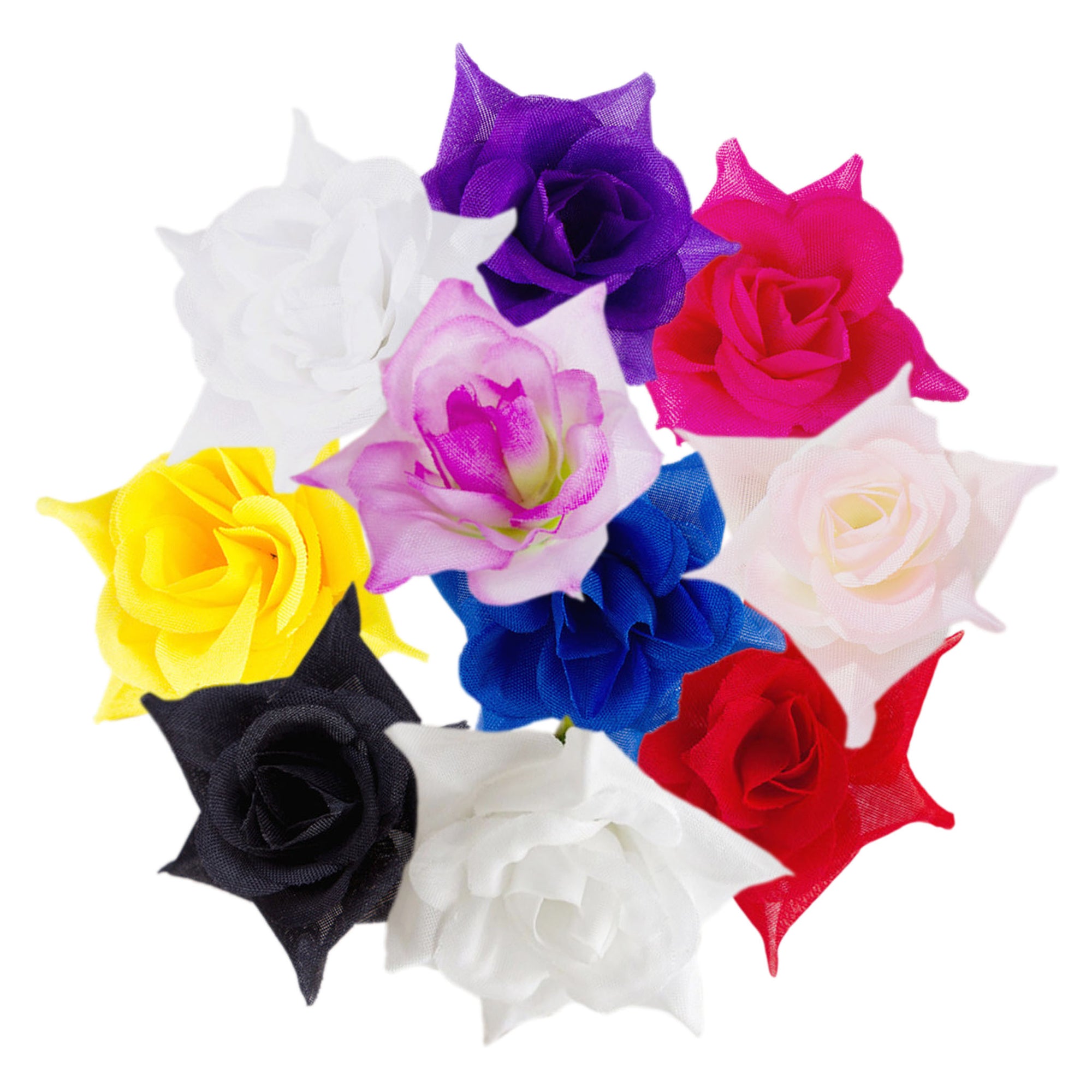 Silk Rose Heads Small Artificial Flowers 100PCS