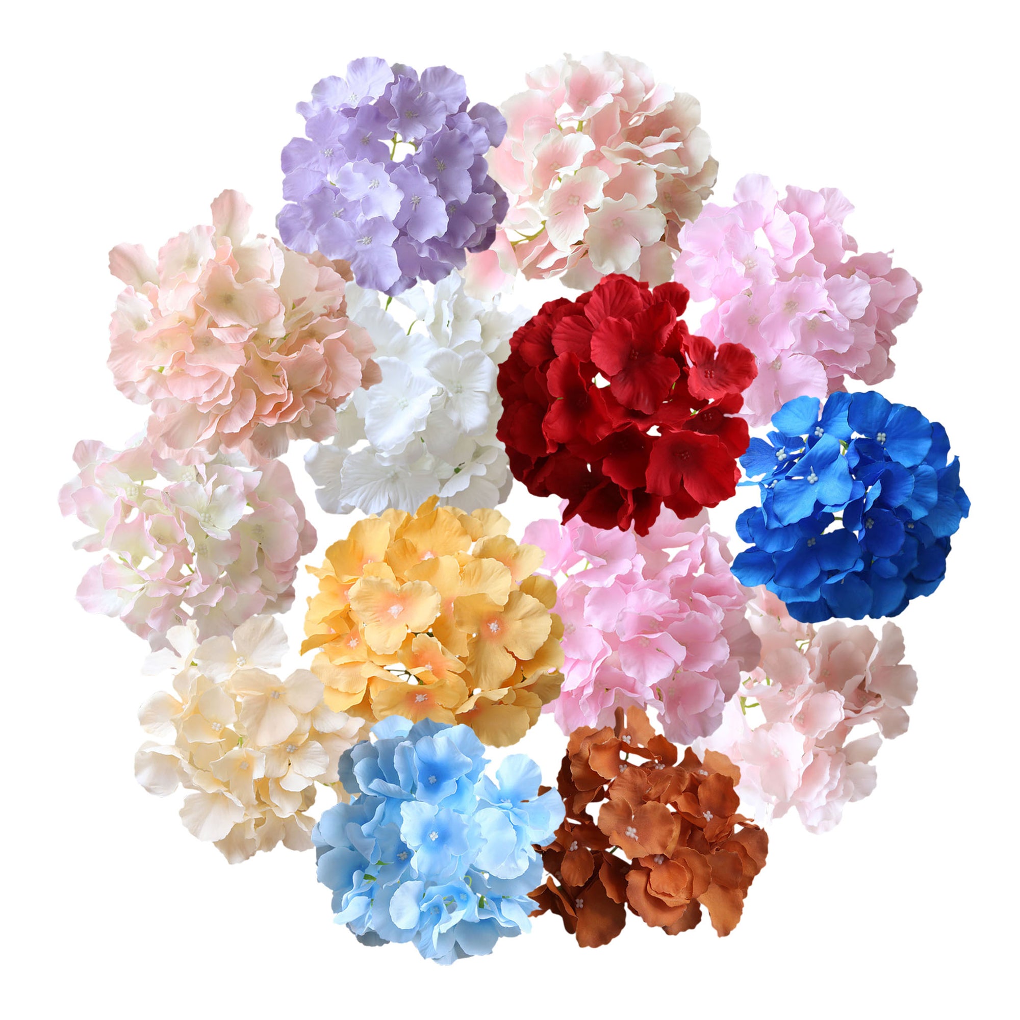 Artificial Silk Hydrange Flower Heads 7 inch
