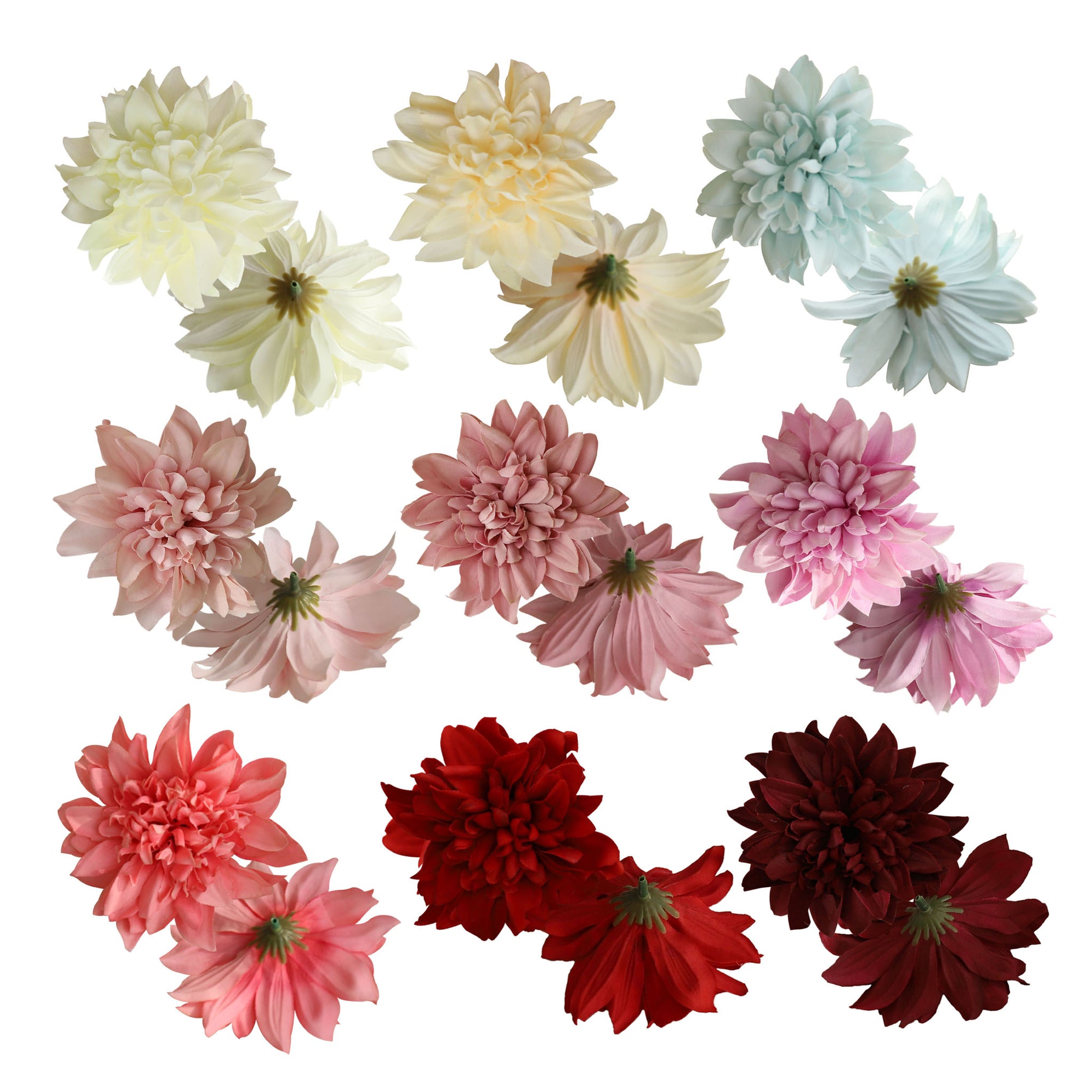 Artificial Dahlia Flowers Heads 4"