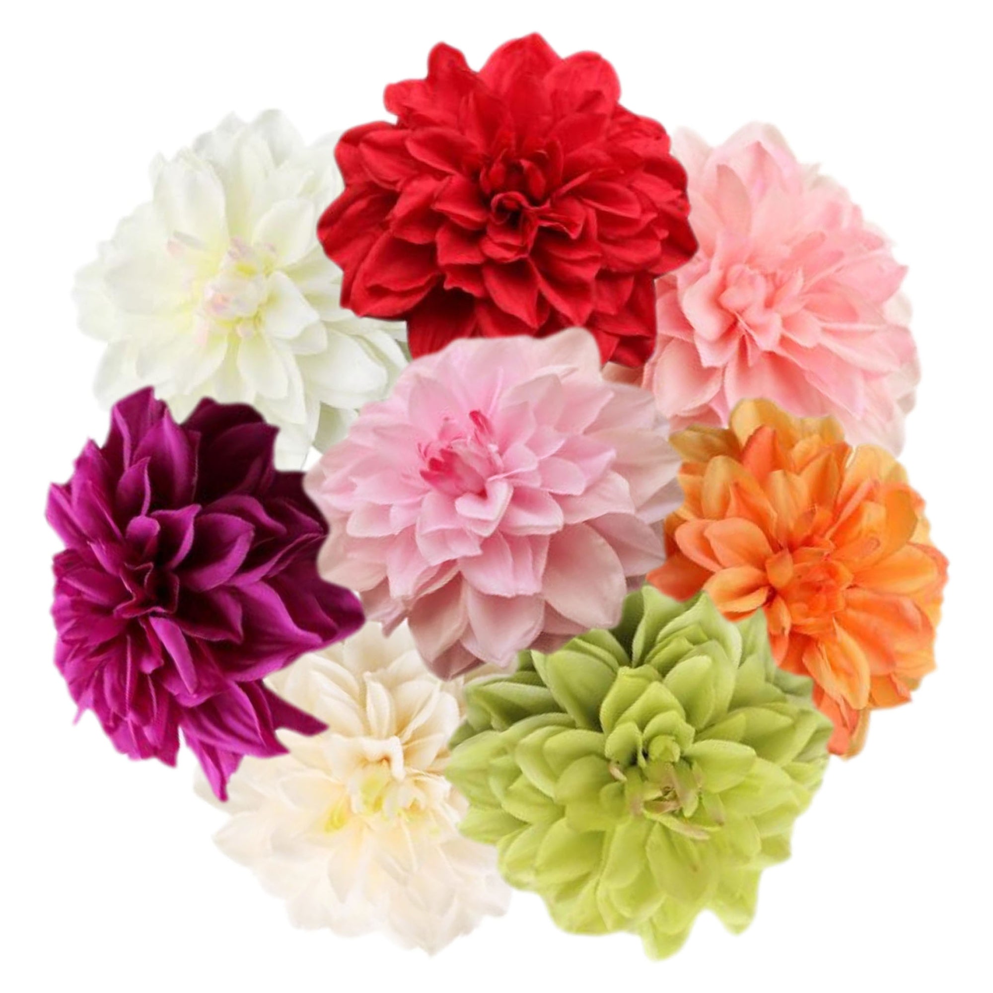 Artificial Dahlia Silk Flower Heads Wholesale Flowers 6"