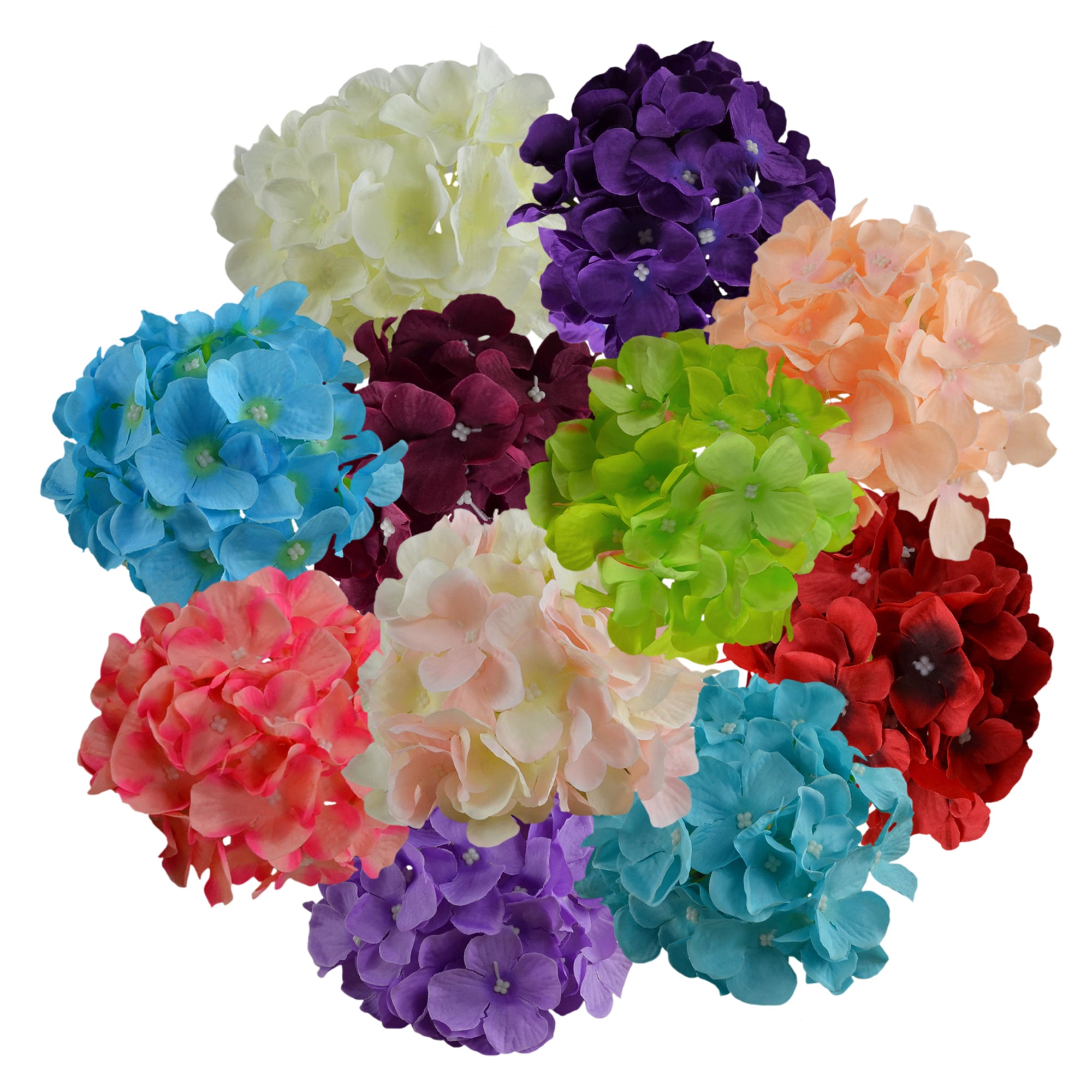 Silk Hydrangea Giant Flower Heads10pcs