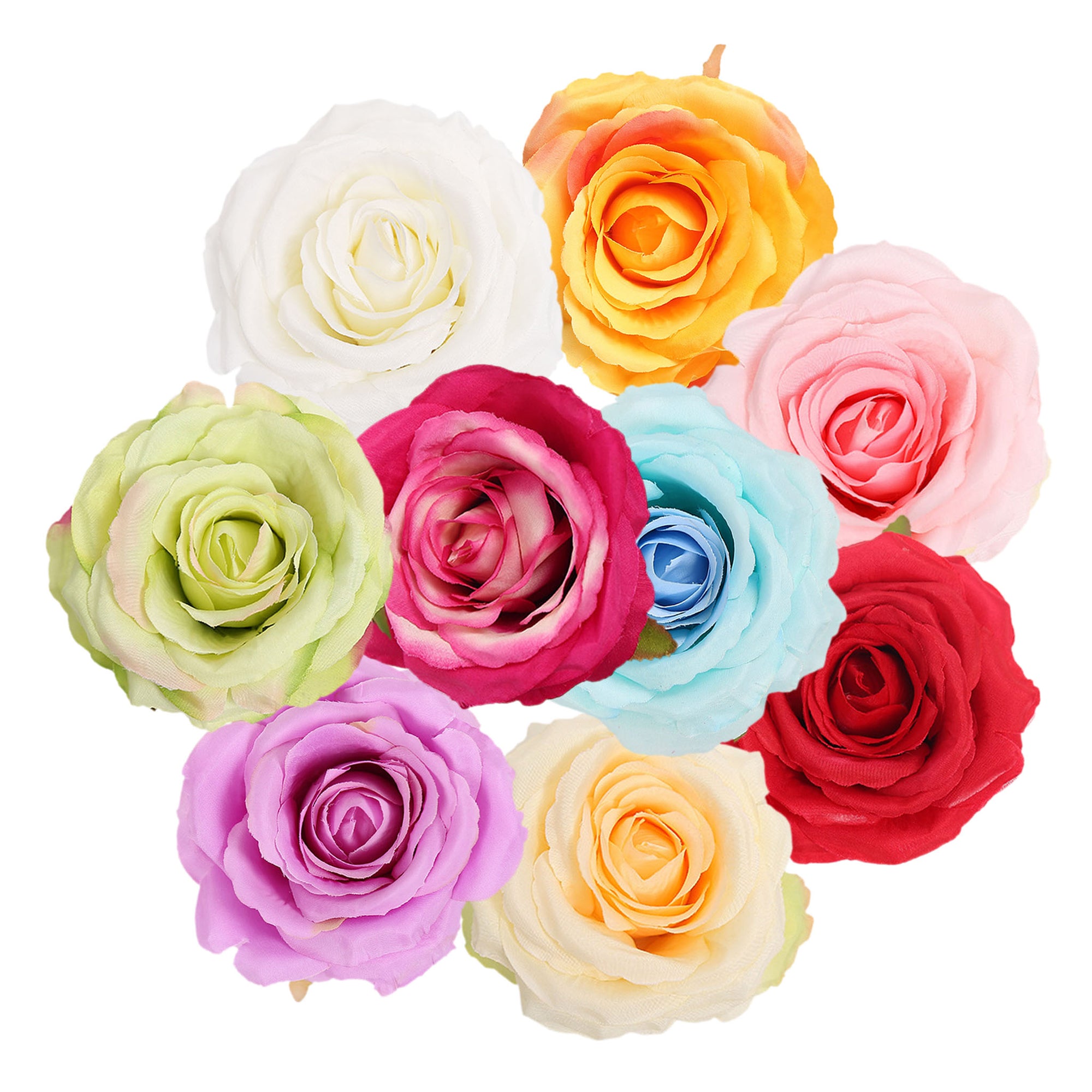 Bulk Big Silk Rose Flower Heads 4.3 inch