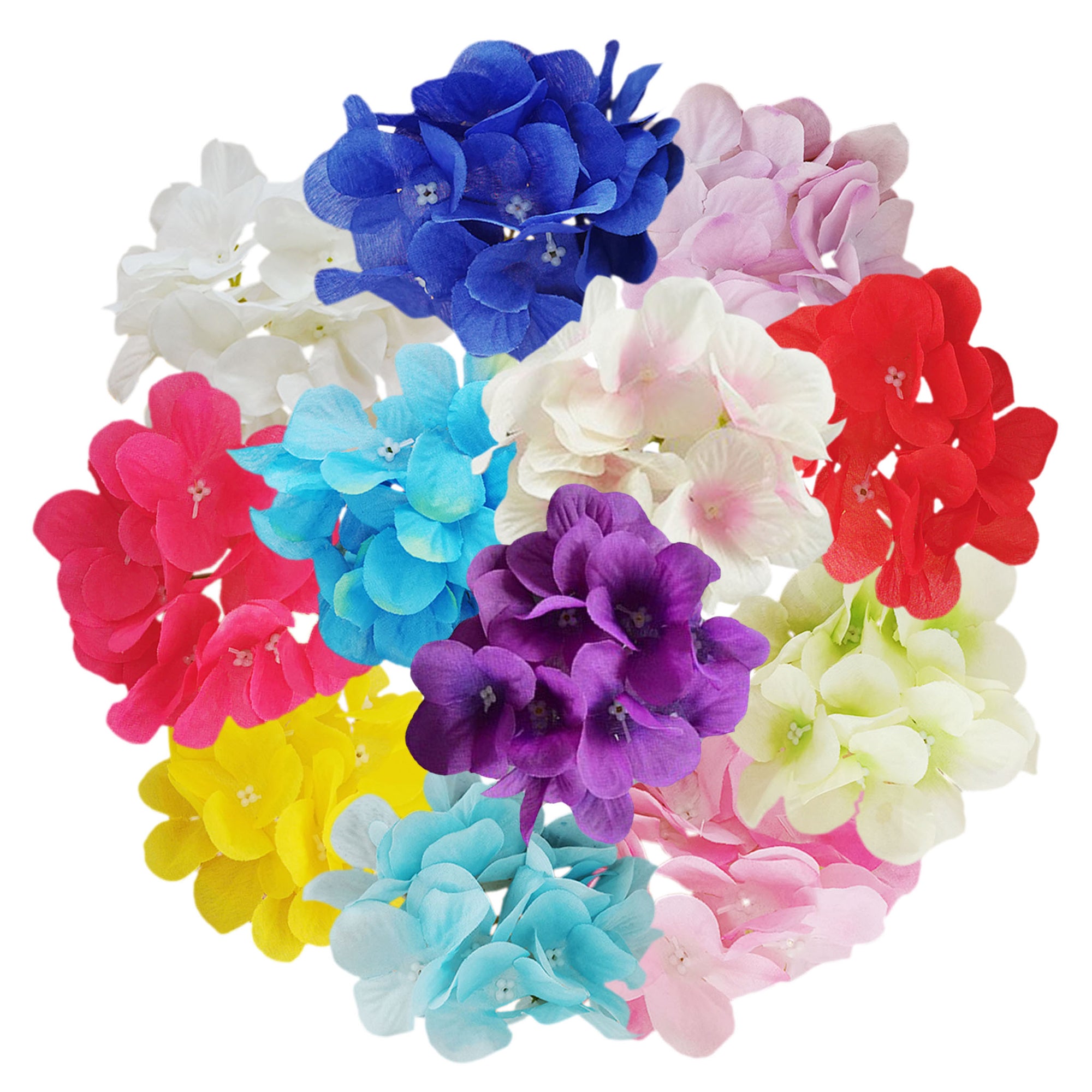 Silk Hydrangea Artificial Hydrangea 20 Flowers for Crafts Cake Topper Backdrops