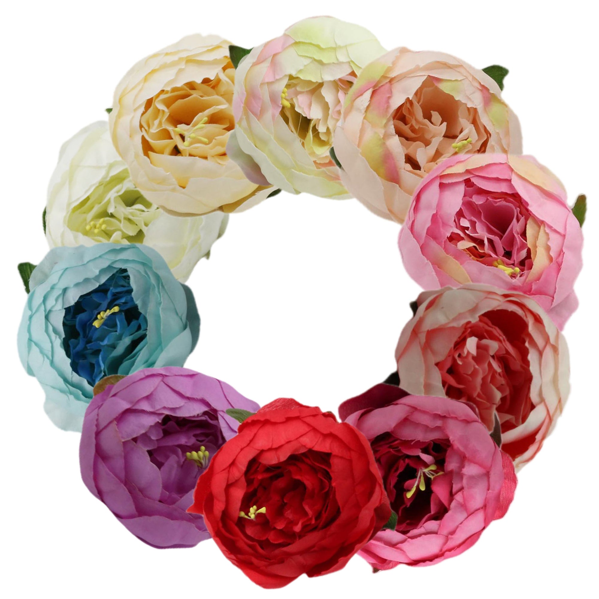 Bulk Fake Flowers Silk Peony Blooms for Flower Wall DIY