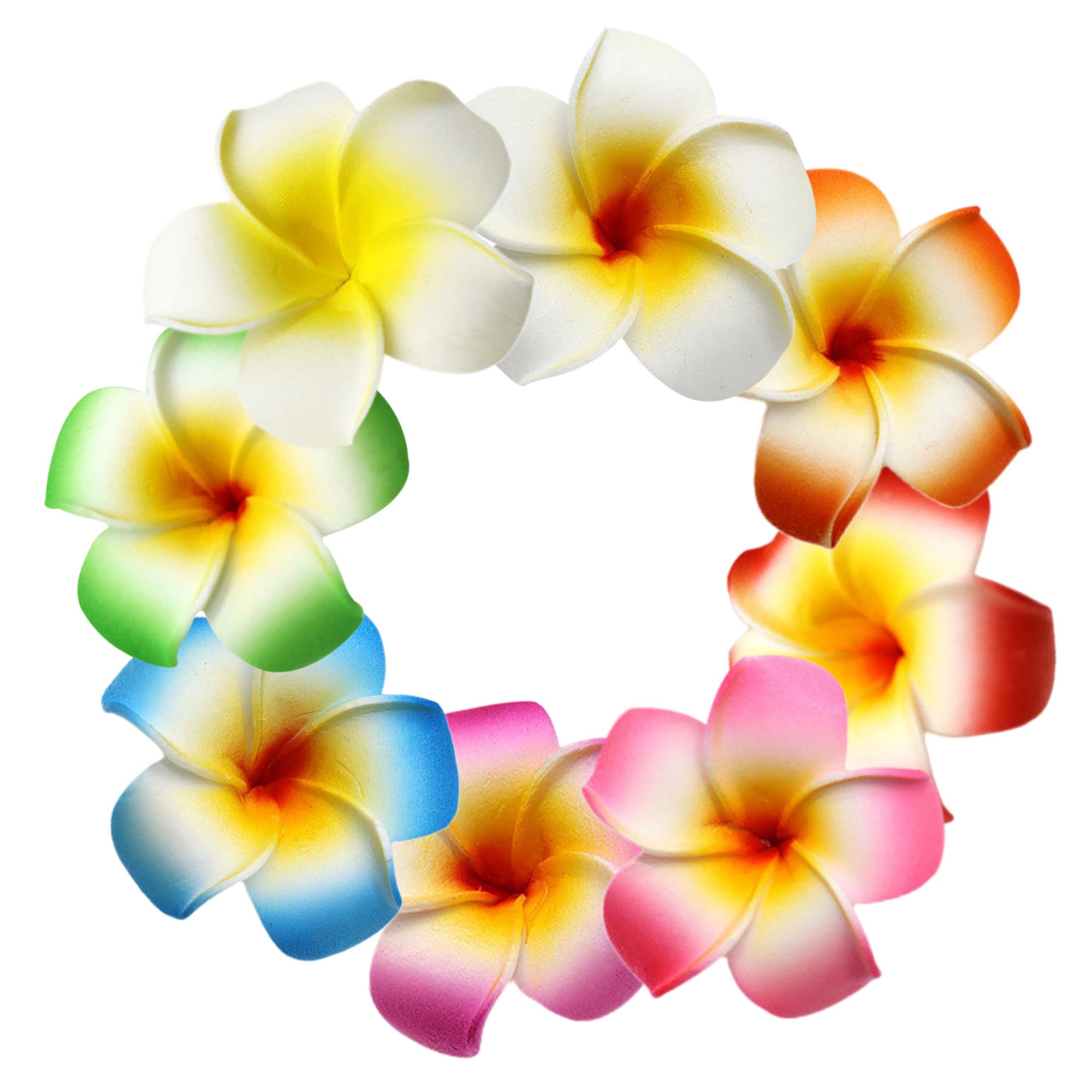Artificial Plumeria Hawaiian Foam Frangipani Flowers 1.8"
