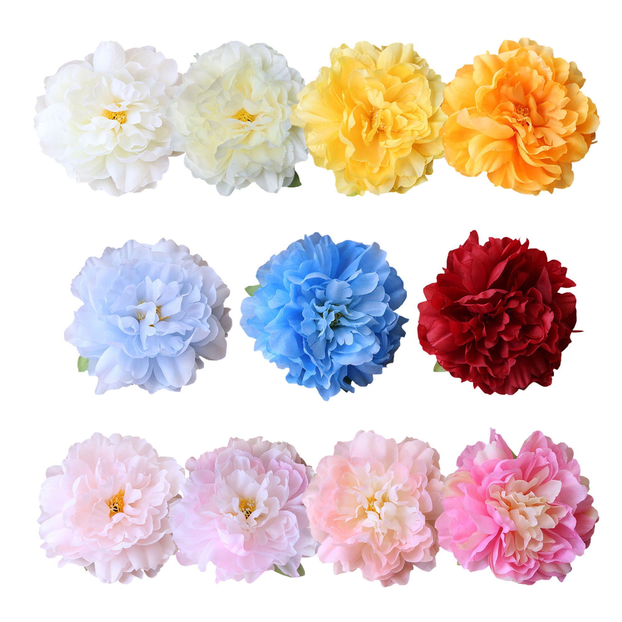 Silk Peony Flower Heads Artificial Peonies Large Flowers