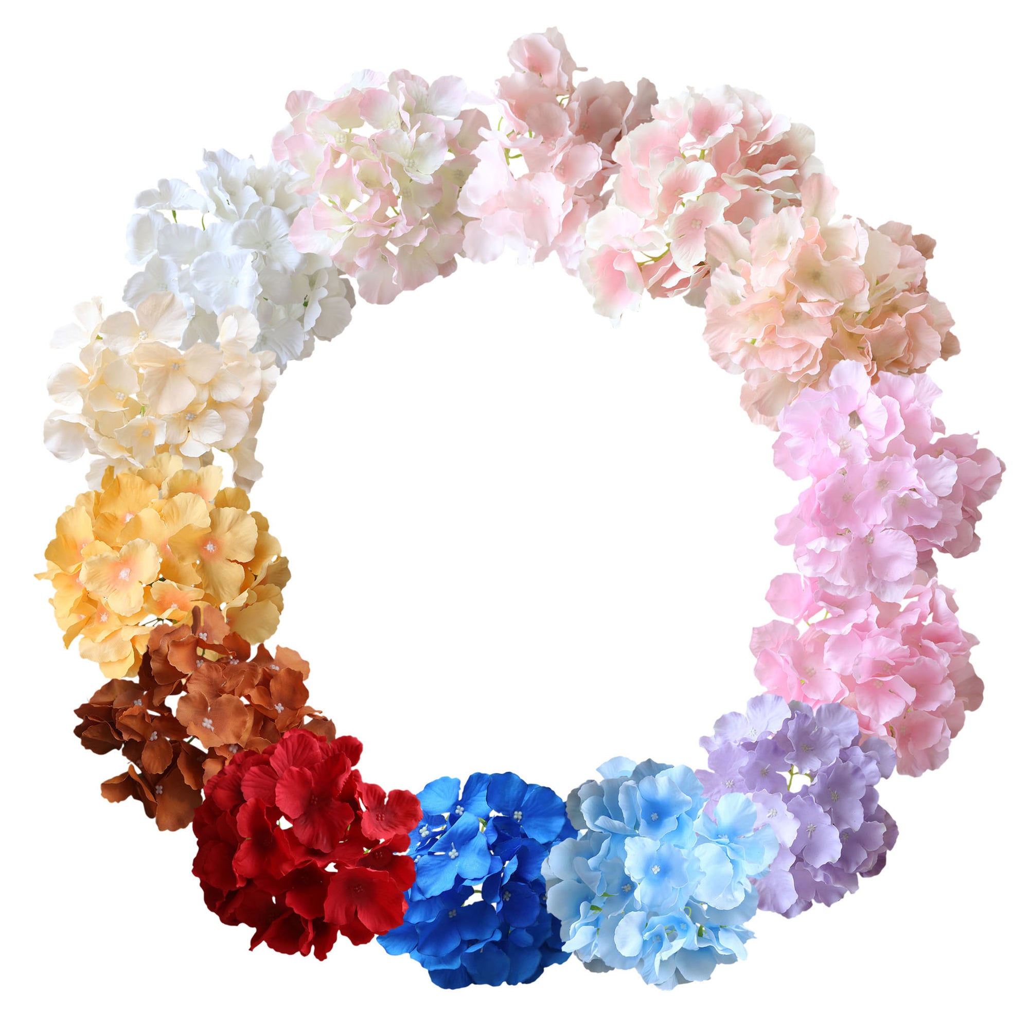 Artificial Silk Hydrange Flower Heads 7 inch