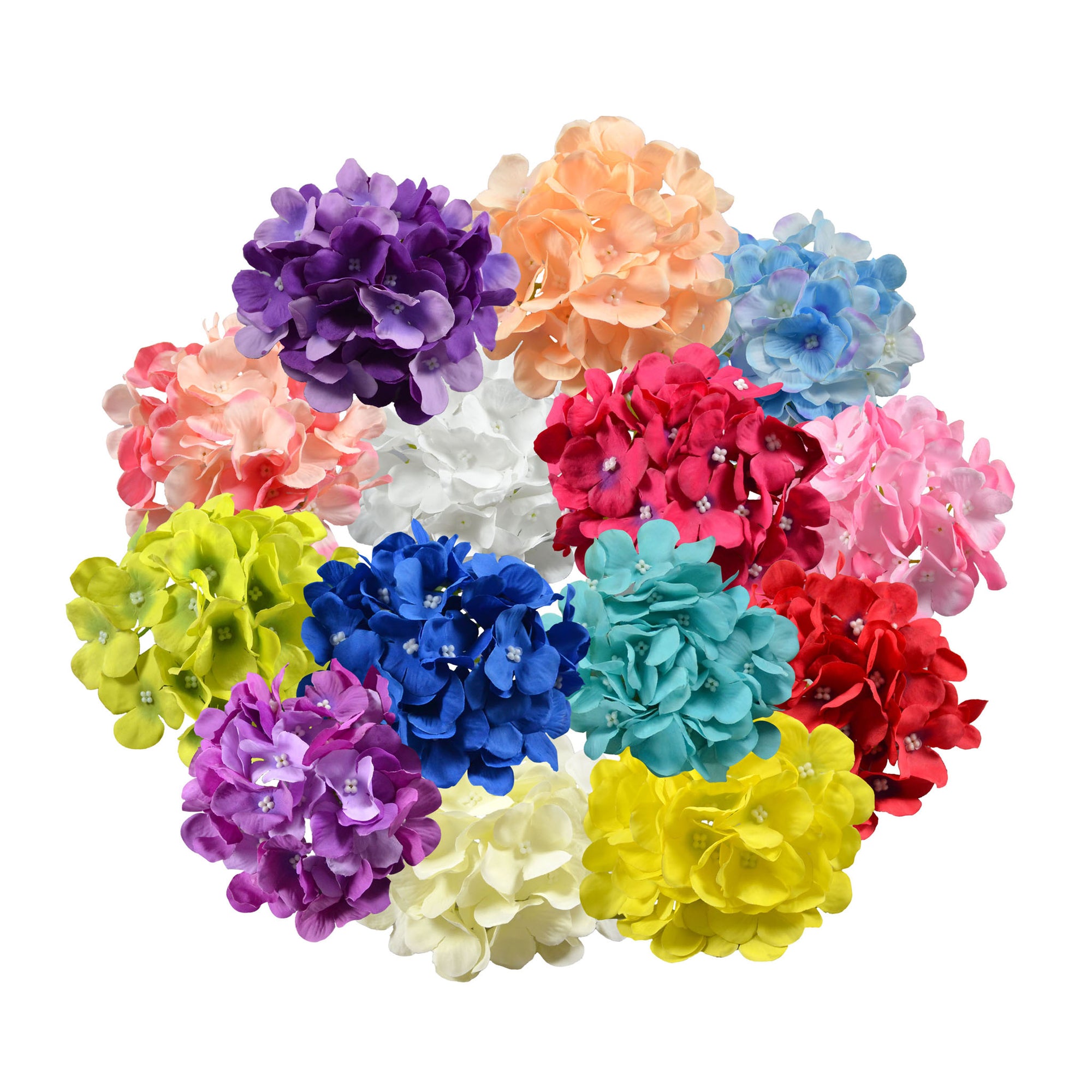 Silk Hydrangea Flower Heads 6"