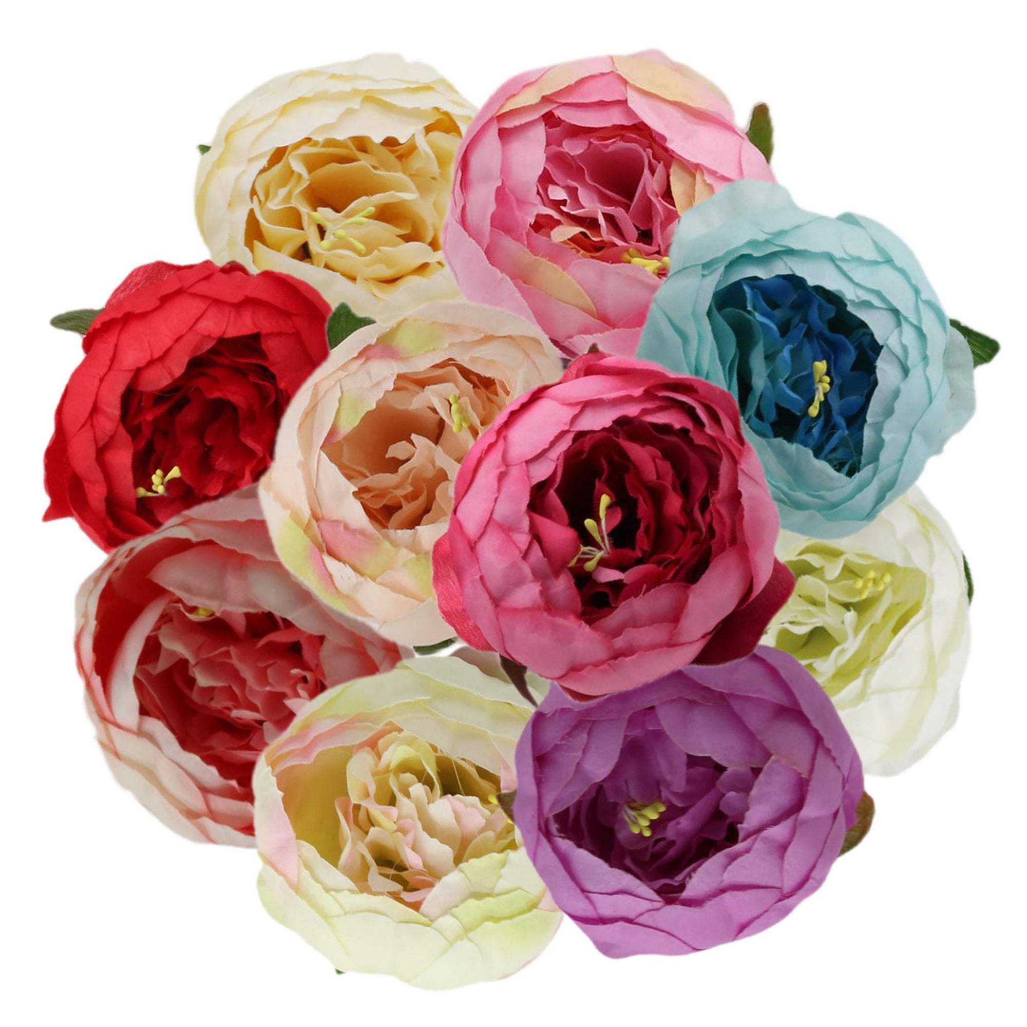 Bulk Fake Flowers Silk Peony Blooms for Flower Wall DIY