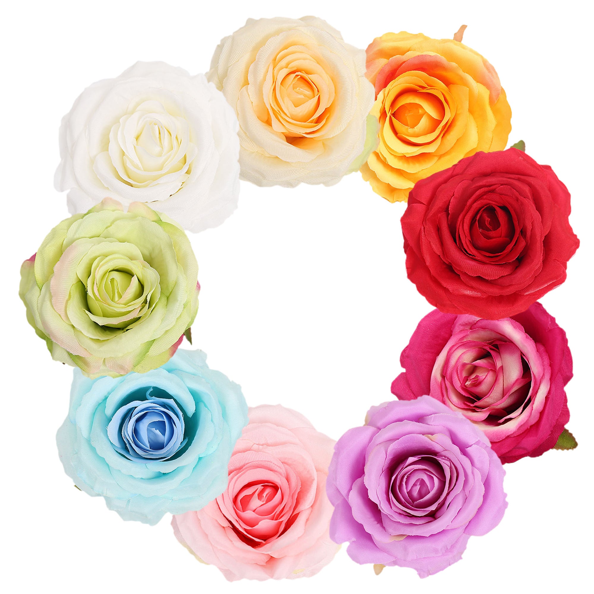 Bulk Big Silk Rose Flower Heads 4.3 inch