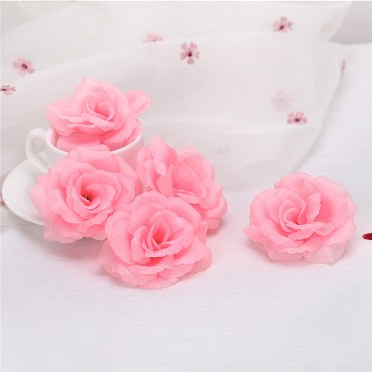 Wholesale Silk Flower Heads Artificial Roses 3 inch 100 Flowers For Flower Ball DIY