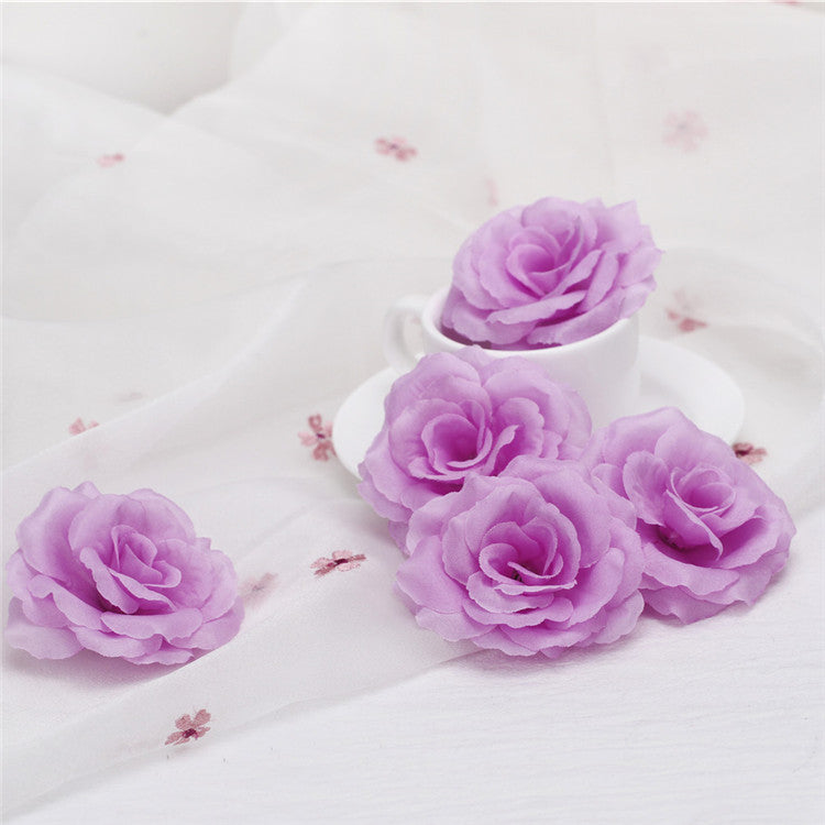 Wholesale Silk Flower Heads Artificial Roses 3 inch 100 Flowers For Flower Ball DIY