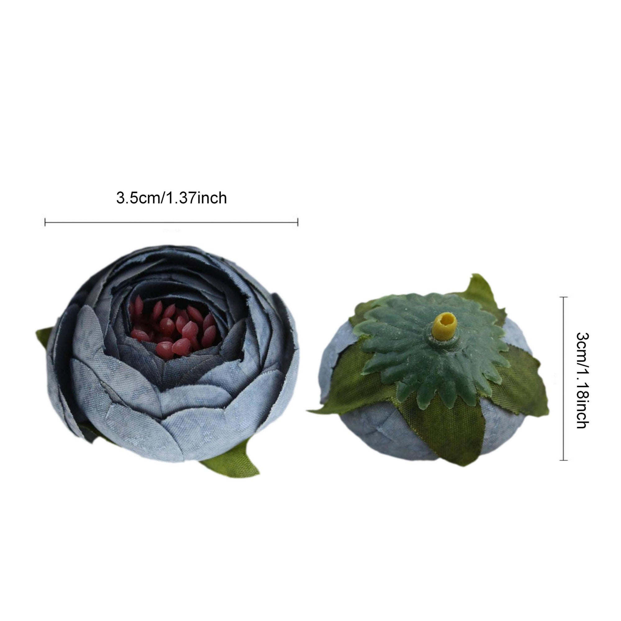 Small Peony Flower Heads Artificial Silk Roses 100 pcs for Wedding Decor Favors