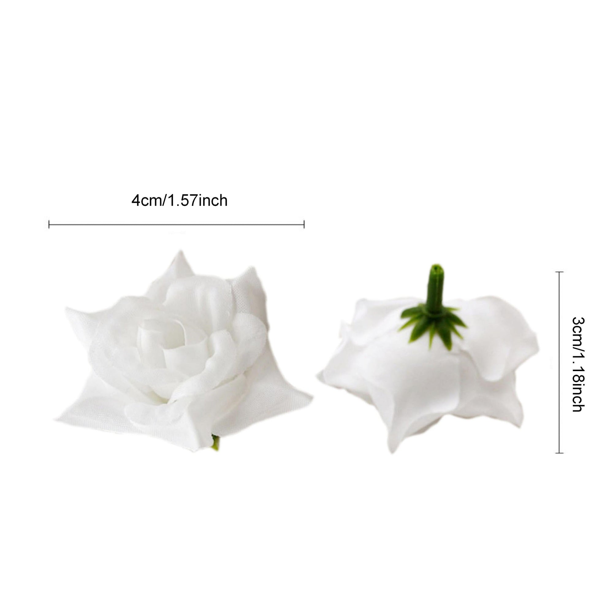 Silk Rose Heads Small Artificial Flowers 100PCS