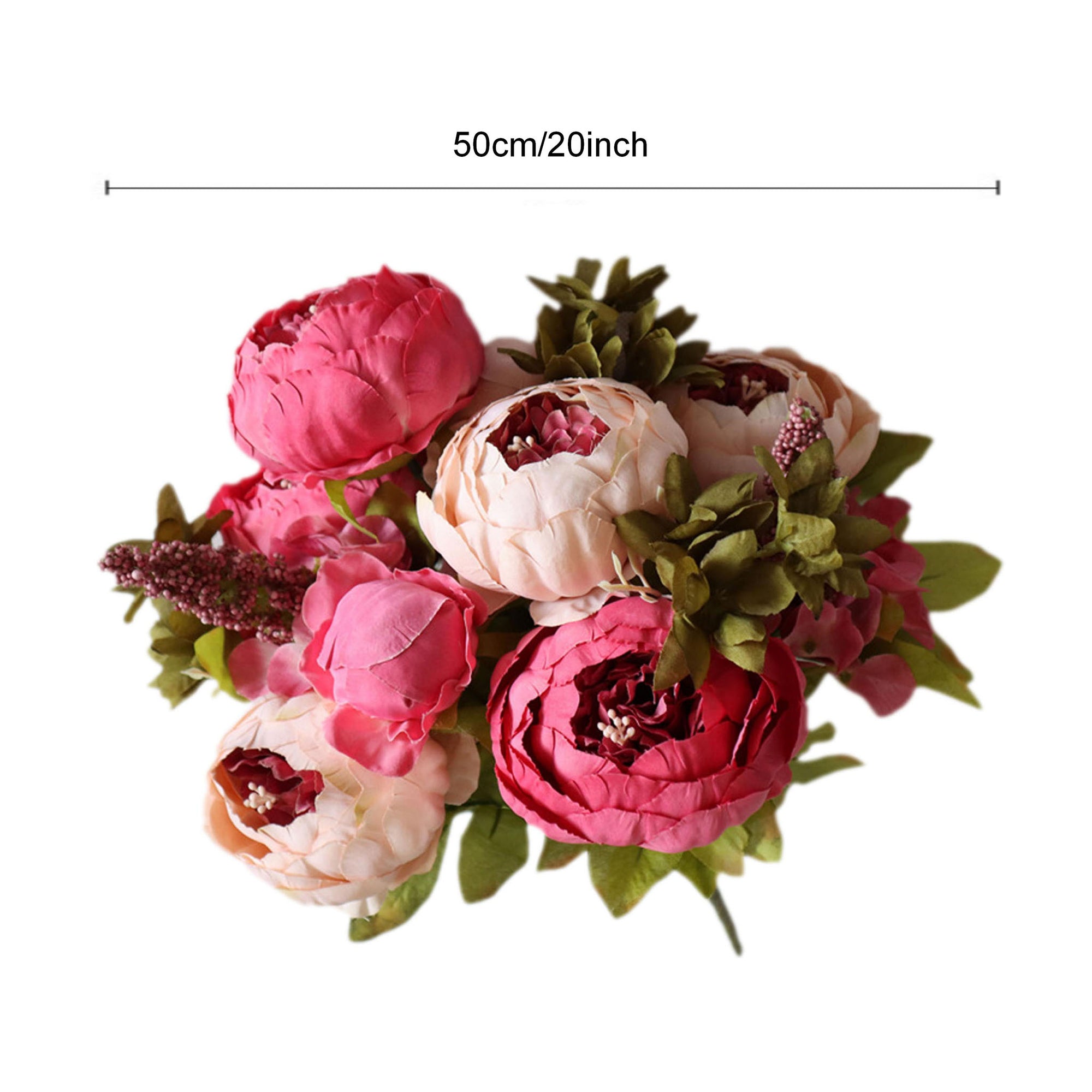 Decorative Artificial Flower Silk Peony Flowers Bouquet 10 Flower Heads Peonies