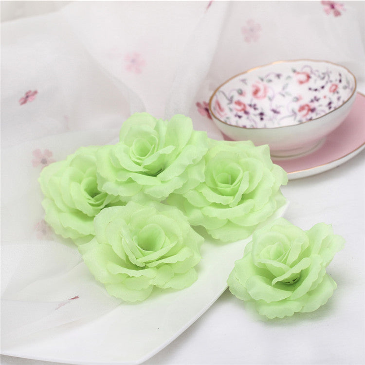 Wholesale Silk Flower Heads Artificial Roses 3 inch 100 Flowers For Flower Ball DIY