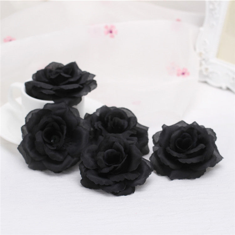 Wholesale Silk Flower Heads Artificial Roses 3 inch 100 Flowers For Flower Ball DIY