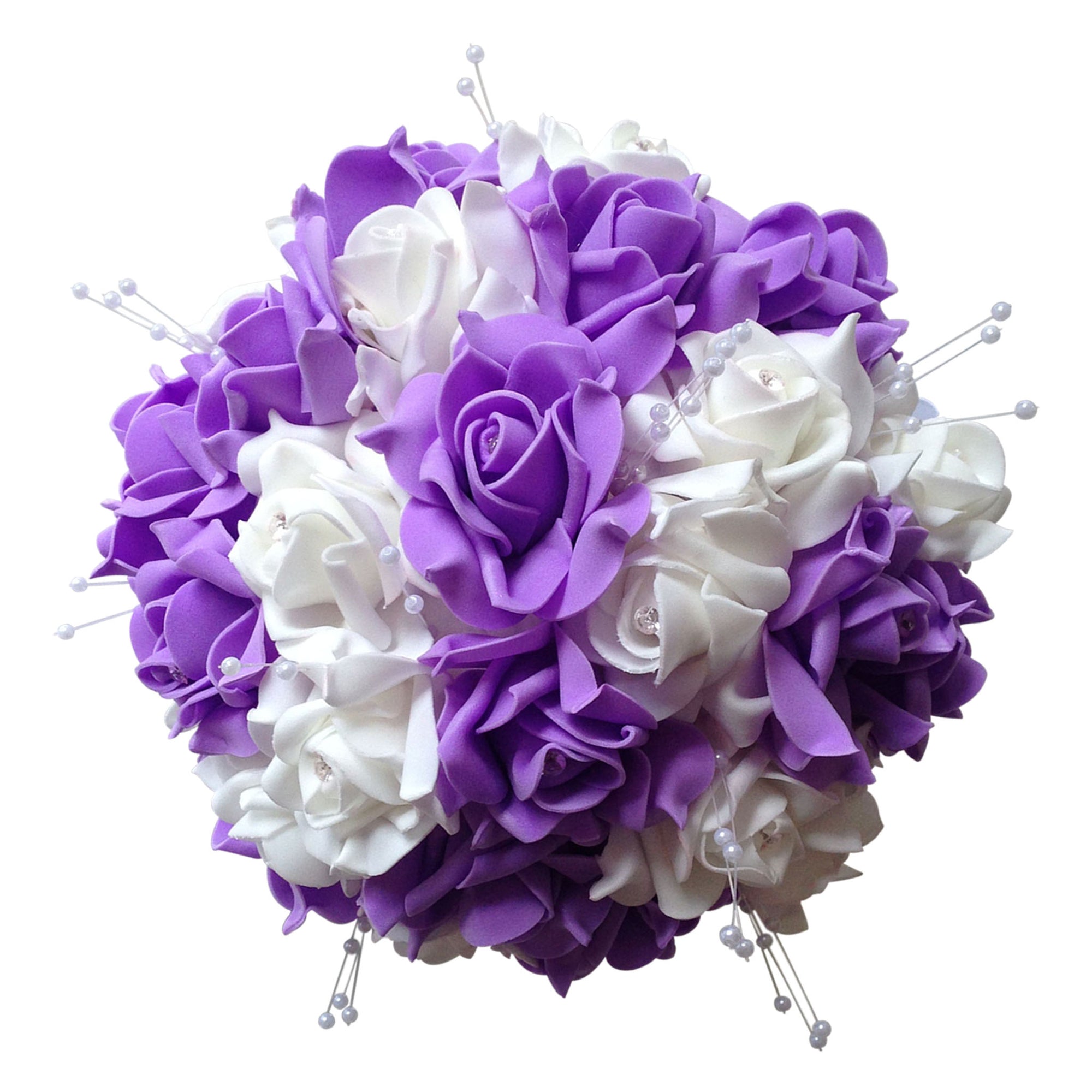 Lavender White Rose Flower Bouquet
