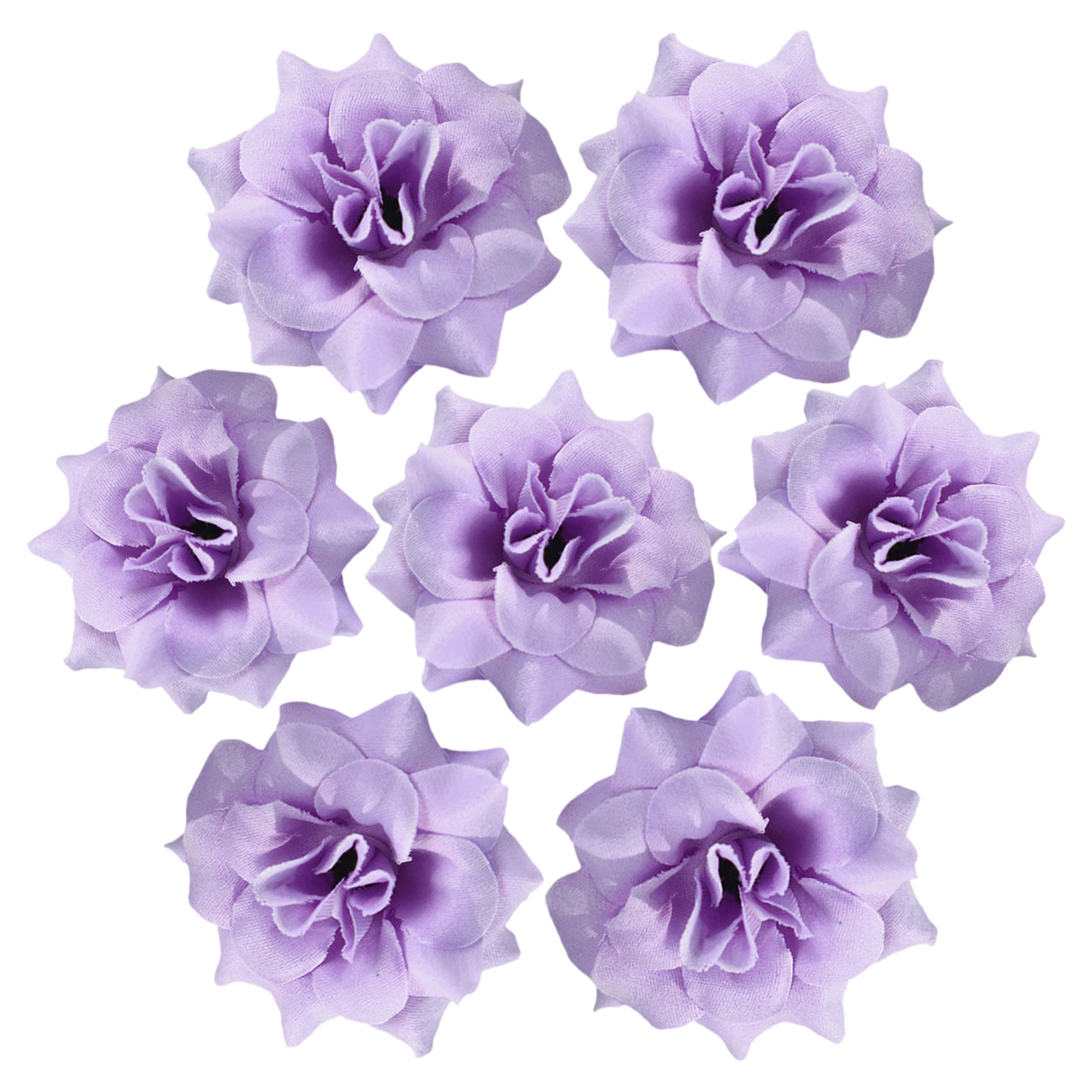 Small Silk Roses Flowers in Bulk Flocking Flowers 100 pcs for Hairpins Crafts