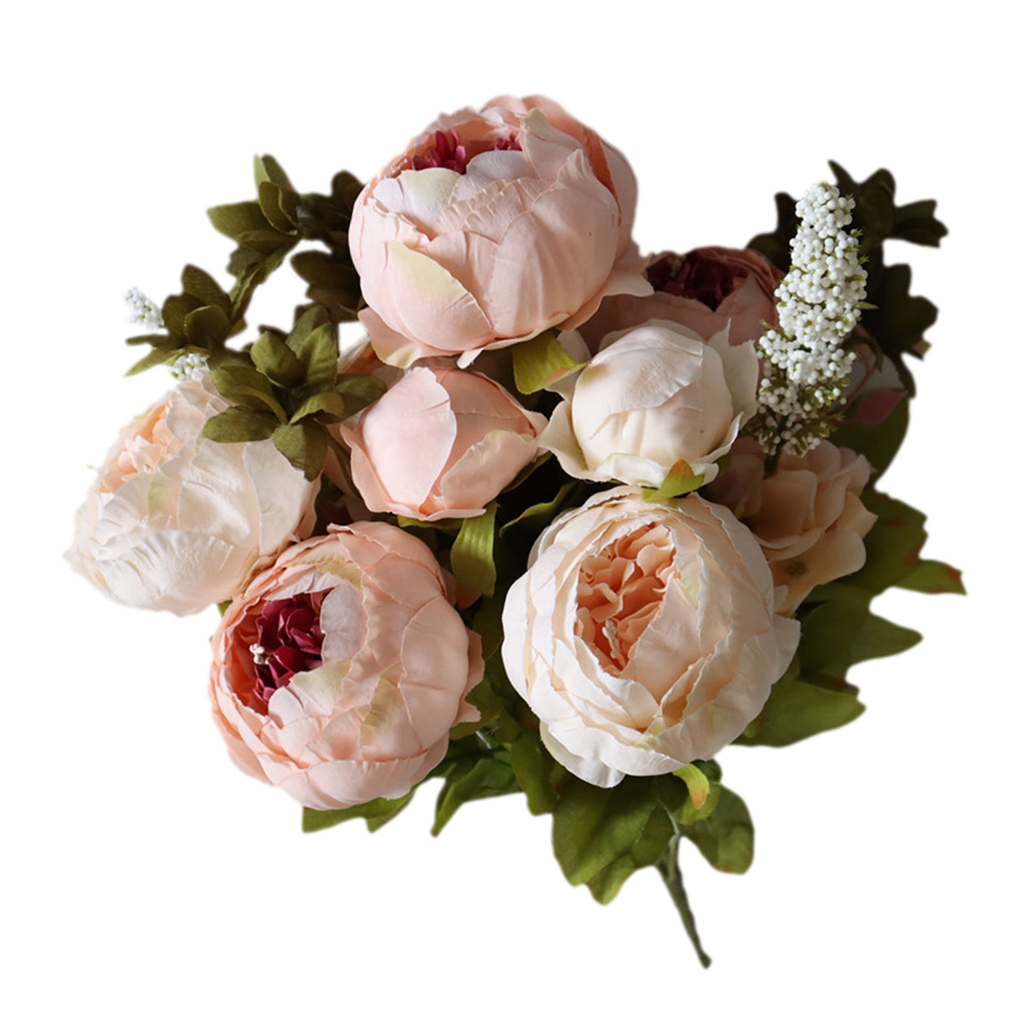 Decorative Artificial Flower Silk Peony Flowers Bouquet 10 Flower Heads Peonies
