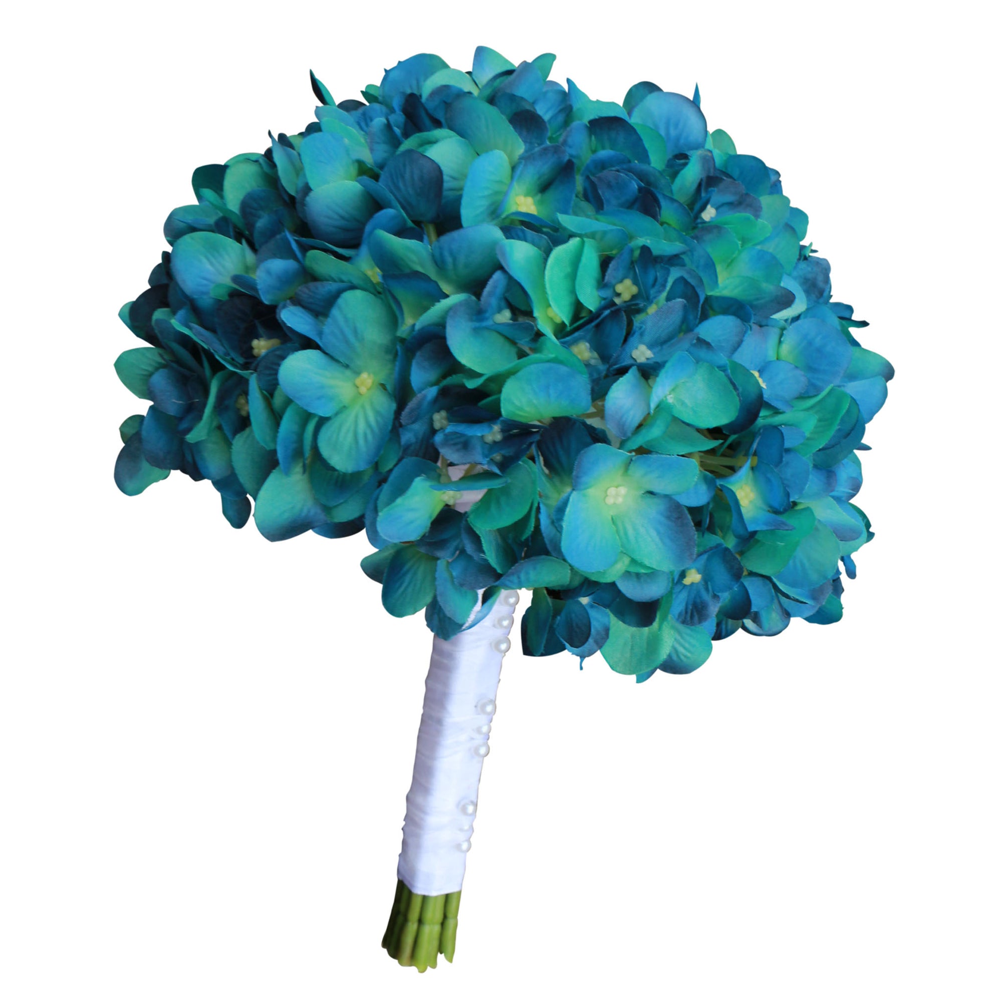 Oasis Teal Hydrangea Weddding Bridal Bouquet