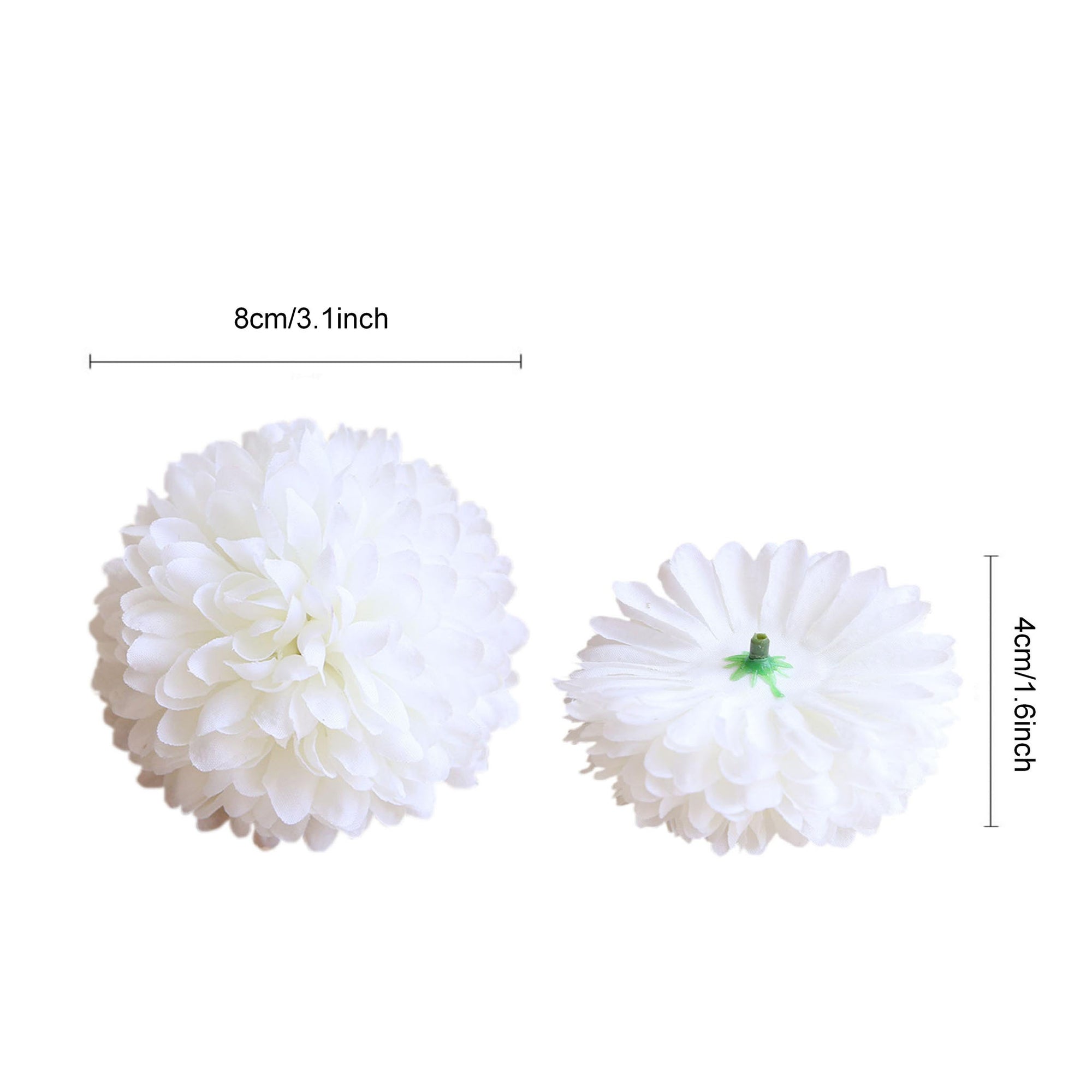 Silk Flower Heads Little Chrysanthemums  3 inch