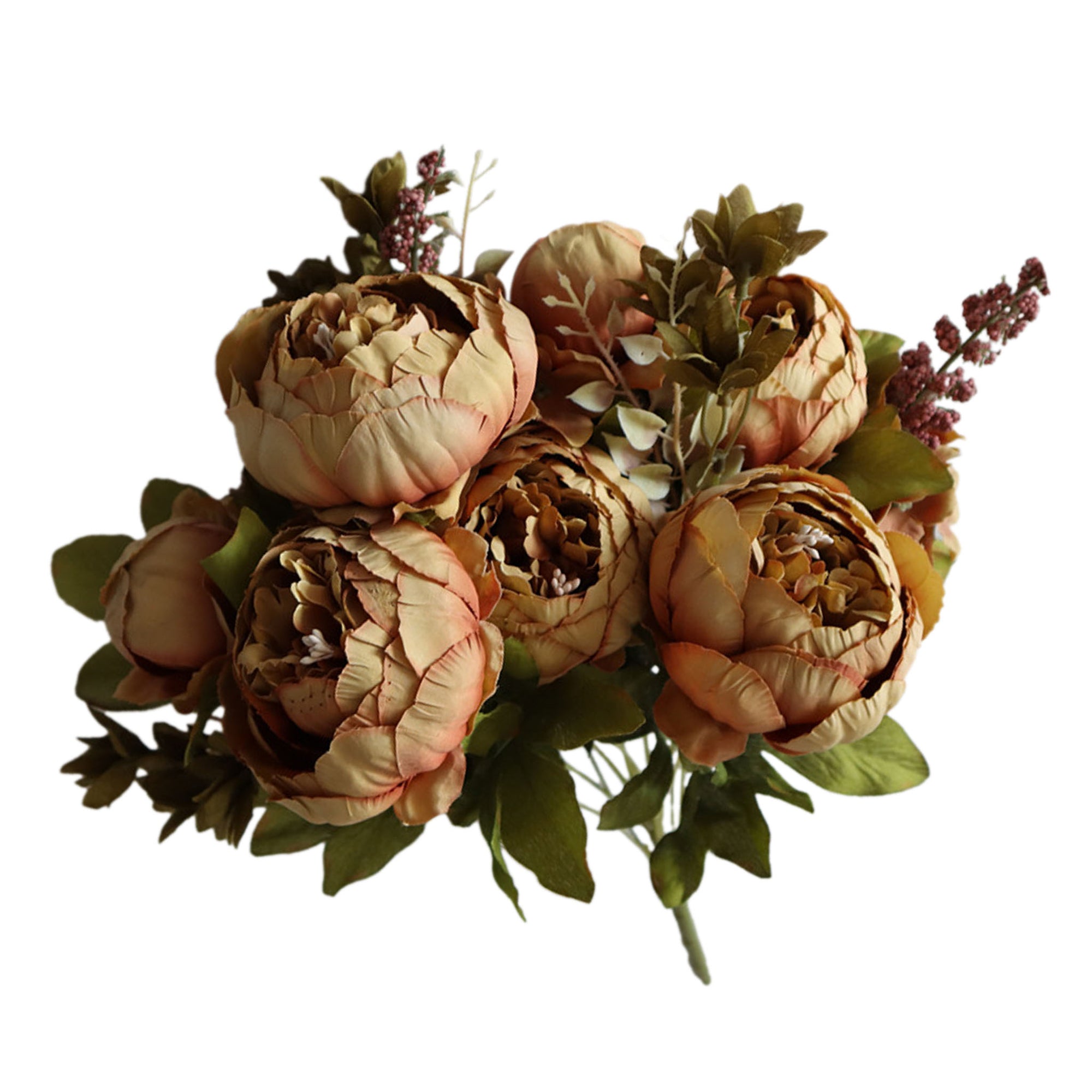 Decorative Artificial Flower Silk Peony Flowers Bouquet 10 Flower Heads Peonies