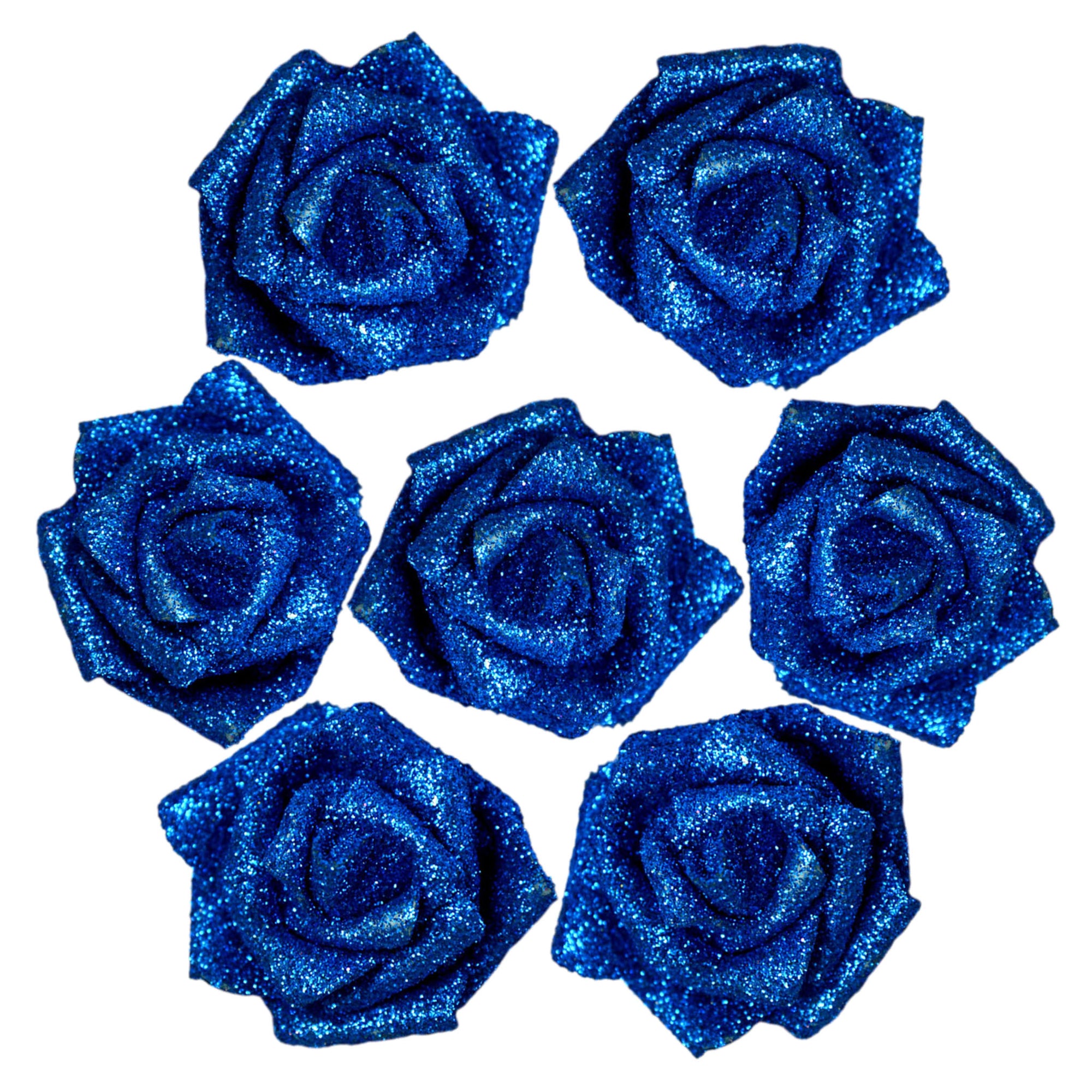 Glitter Flowers Artificial Rose Heads Glitter Wedding Flowers 100 Heads