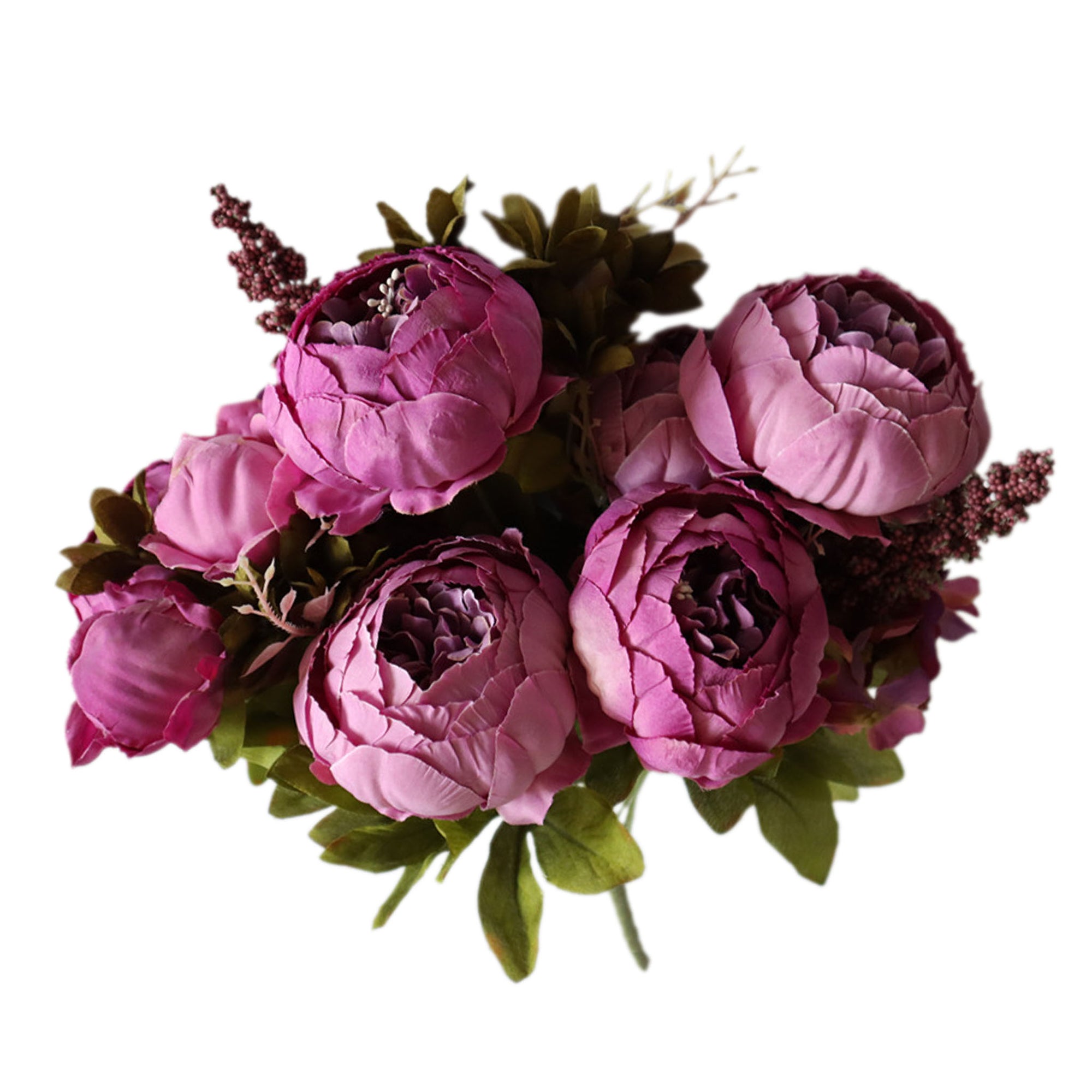 Decorative Artificial Flower Silk Peony Flowers Bouquet 10 Flower Heads Peonies