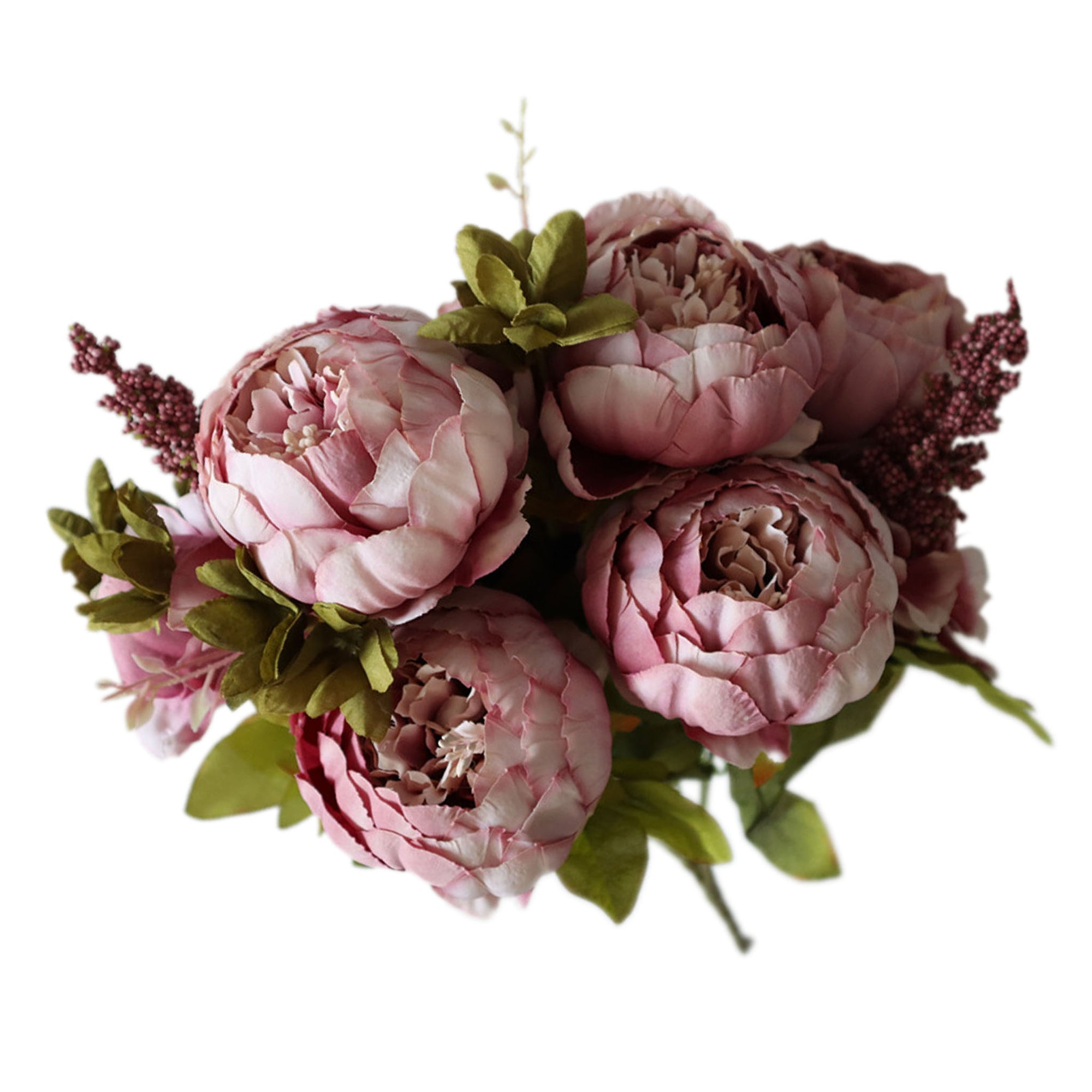 Decorative Artificial Flower Silk Peony Flowers Bouquet 10 Flower Heads Peonies