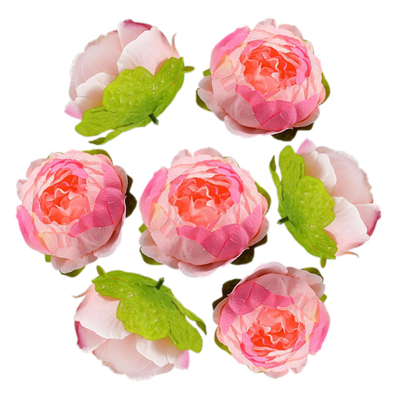 Silk Peony Flower Heads 50 Bulk for DIY Crafts Wedding Decor