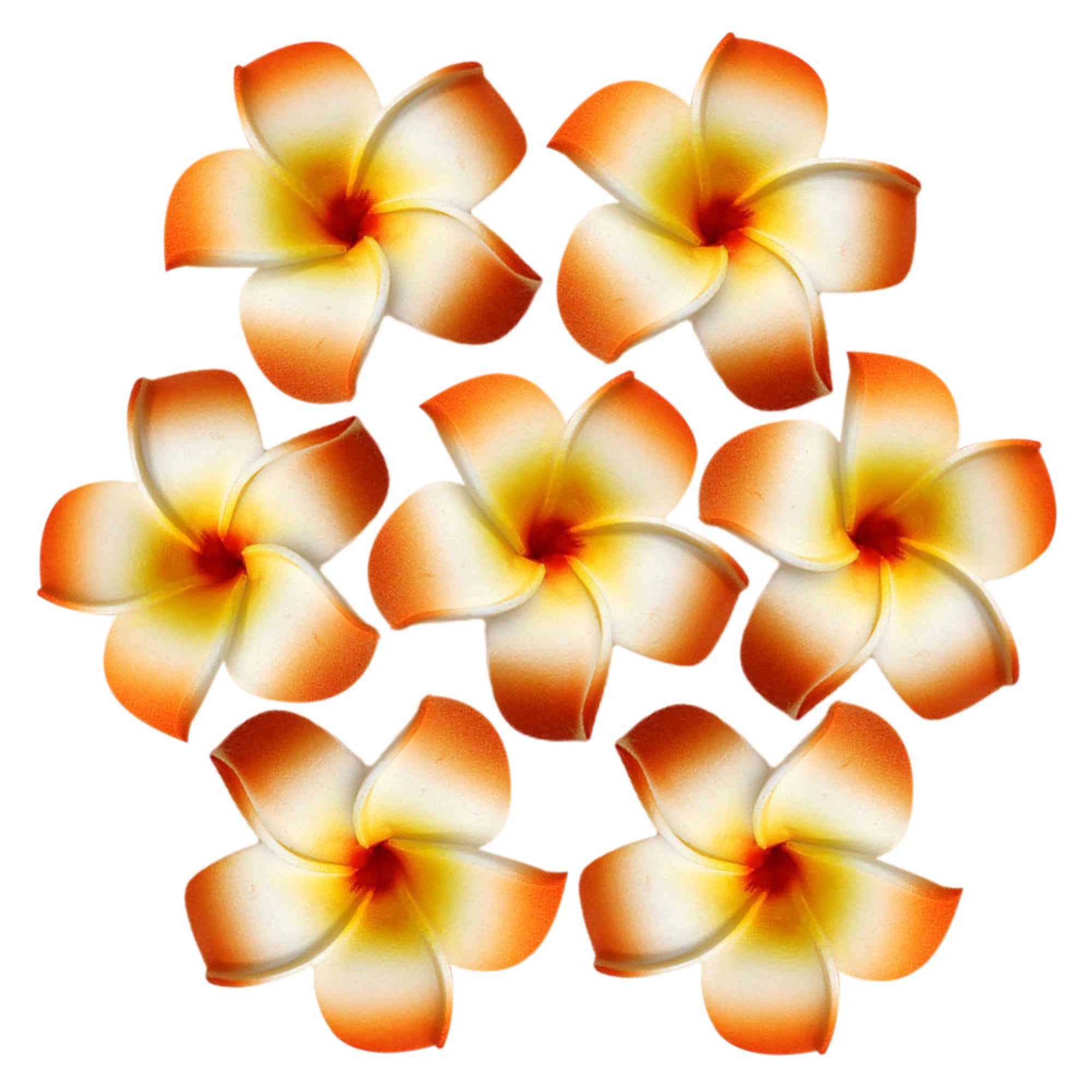 Artificial Plumeria Hawaiian Foam Frangipani Flowers 1.8"