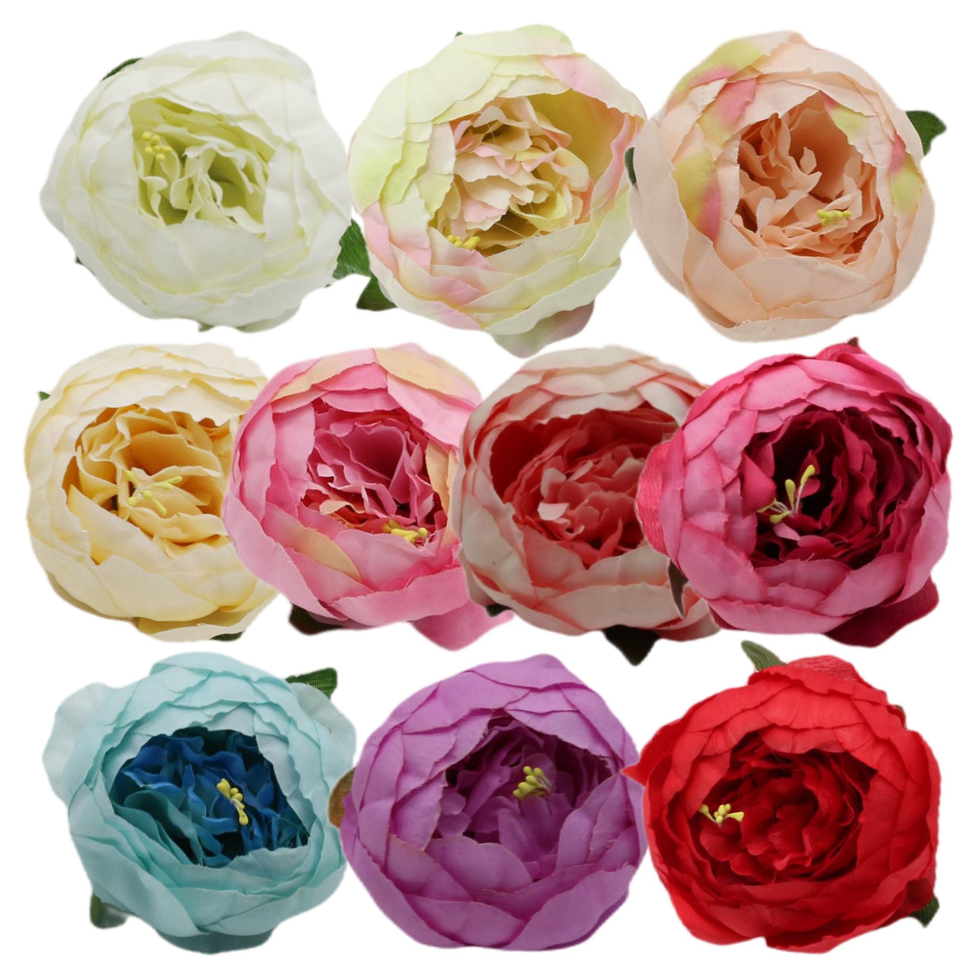 Bulk Fake Flowers Silk Peony Blooms for Flower Wall DIY