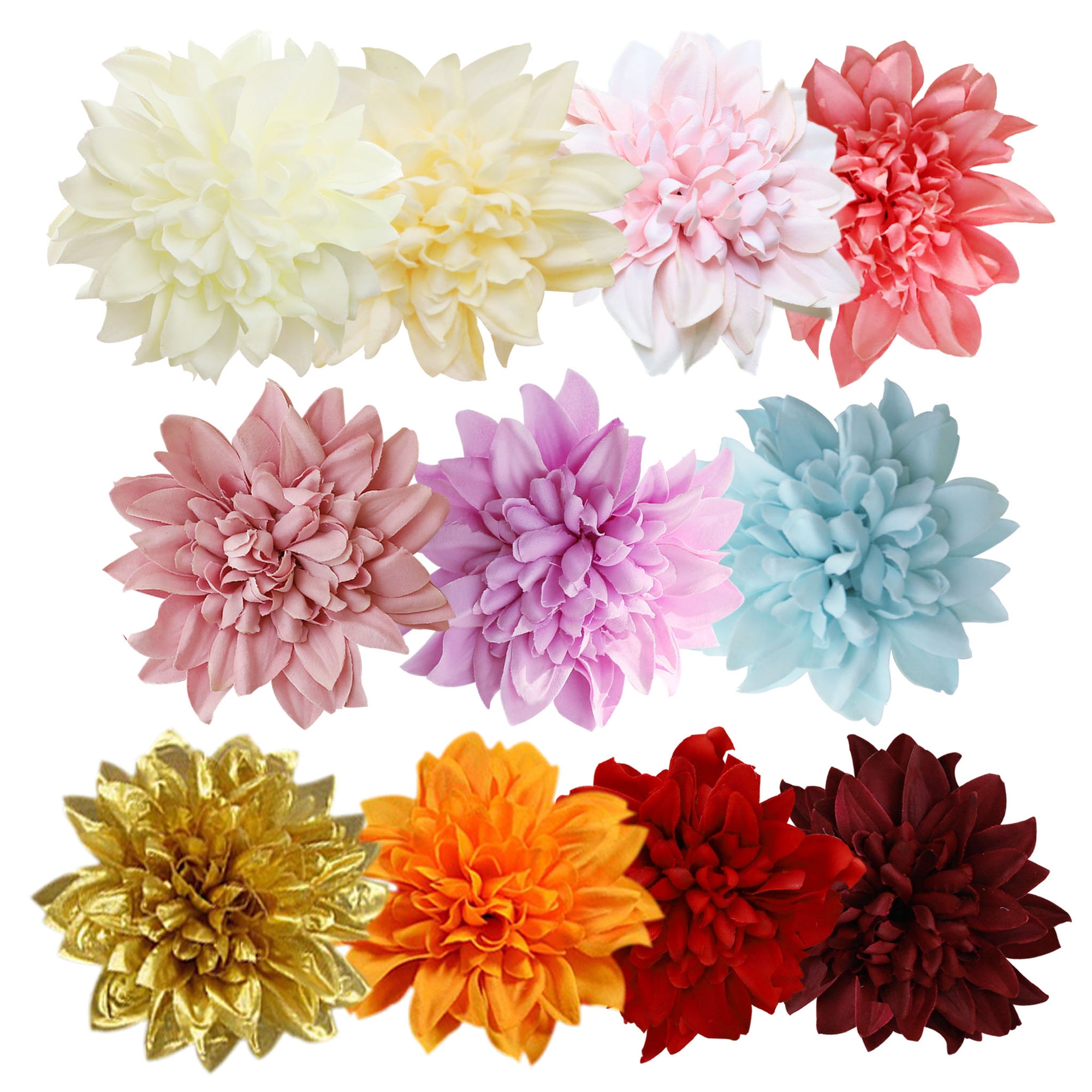 Artificial Dahlia Flowers Heads 4"