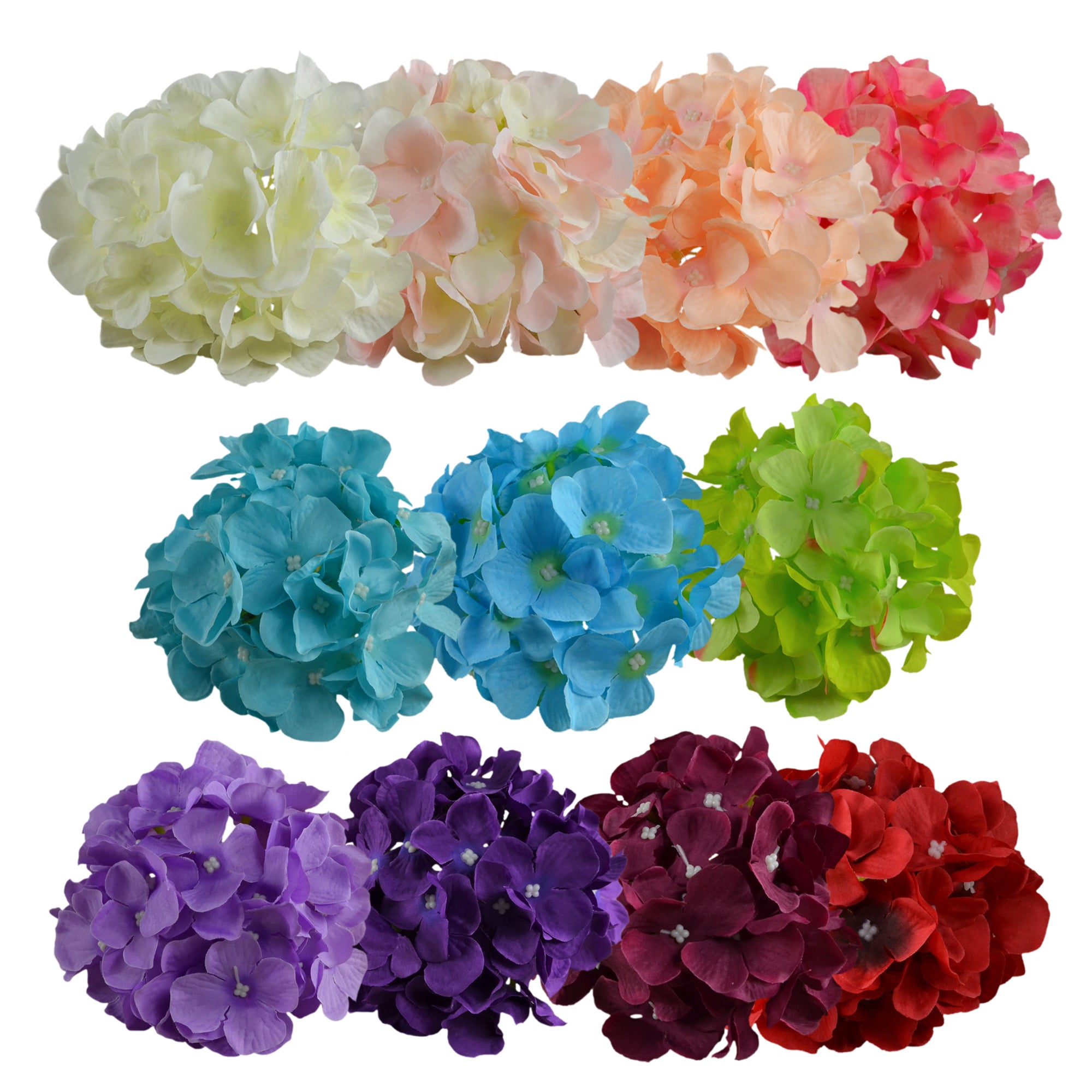 Silk Hydrangea Giant Flower Heads10pcs