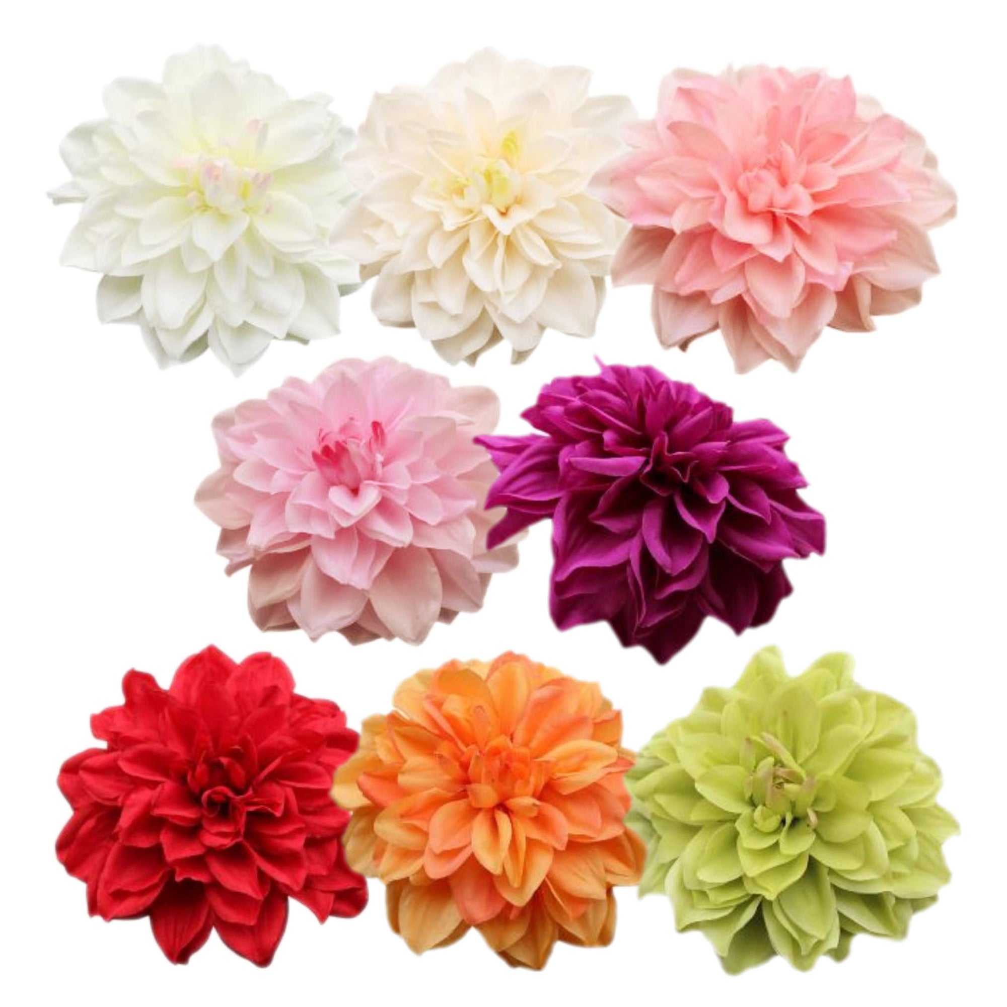 Artificial Dahlia Silk Flower Heads Wholesale Flowers 6"