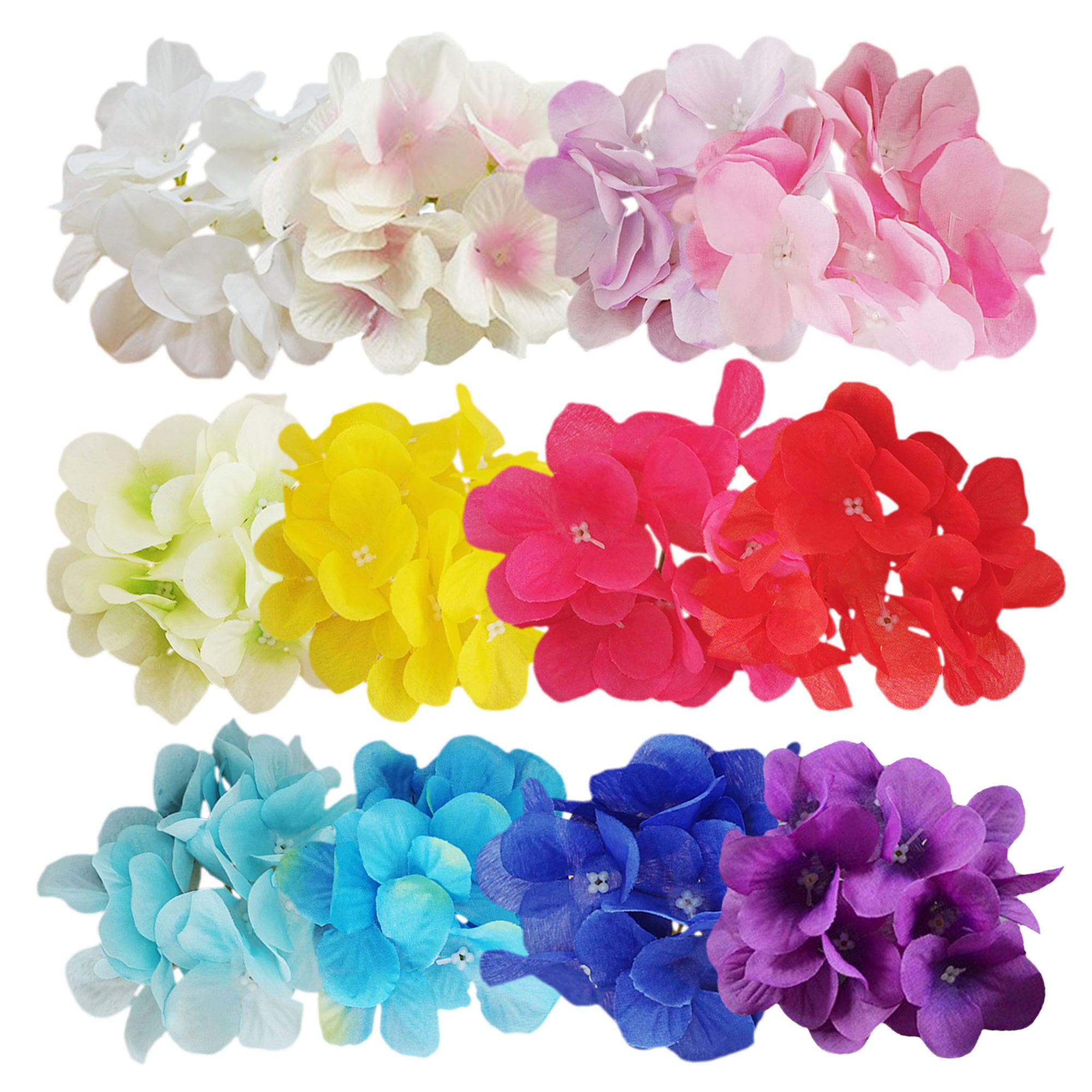 Silk Hydrangea Artificial Hydrangea 20 Flowers for Crafts Cake Topper Backdrops
