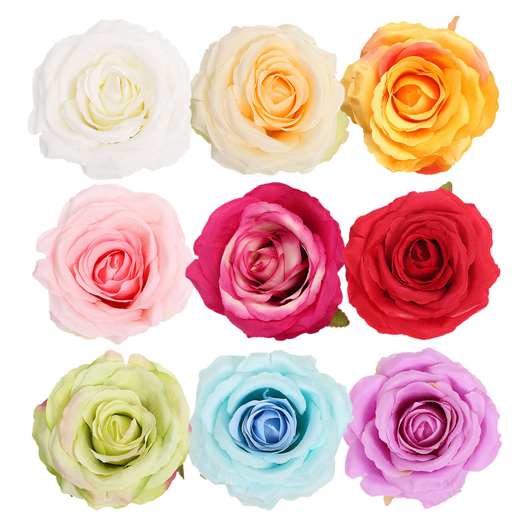 Bulk Big Silk Rose Flower Heads 4.3 inch