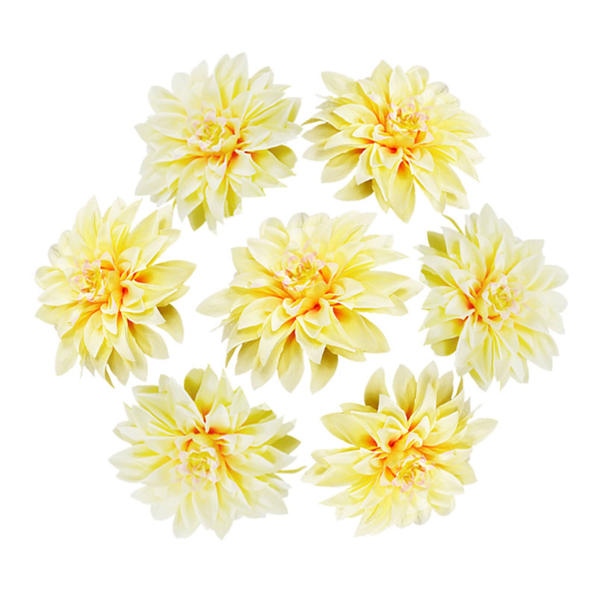 50 Bulk Silk Dahlia Flowers 5.1"