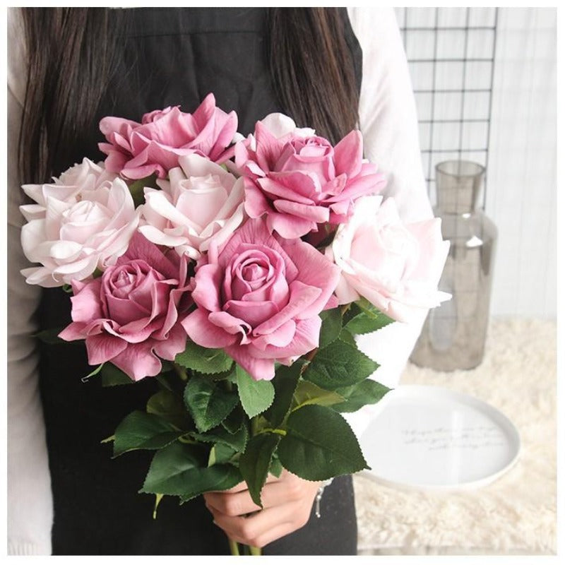 VANRINA Realistic Real Touch Flowers Large Bloom Roses 2