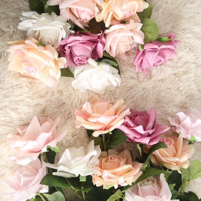VANRINA Realistic Real Touch Flowers Large Bloom Roses 1